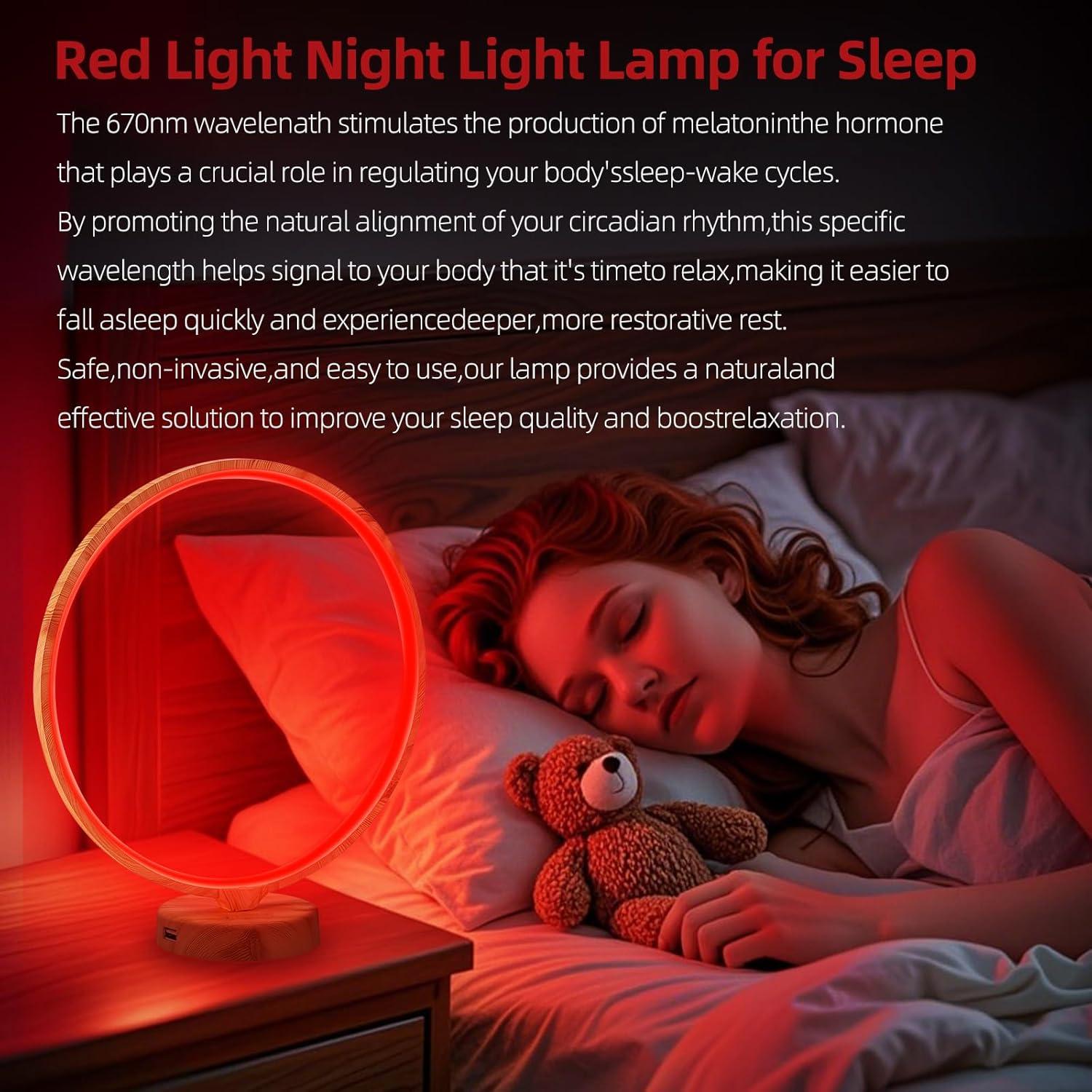 Lámpara de luz roja HAUBAT S99 para terapia nocturna 670nm