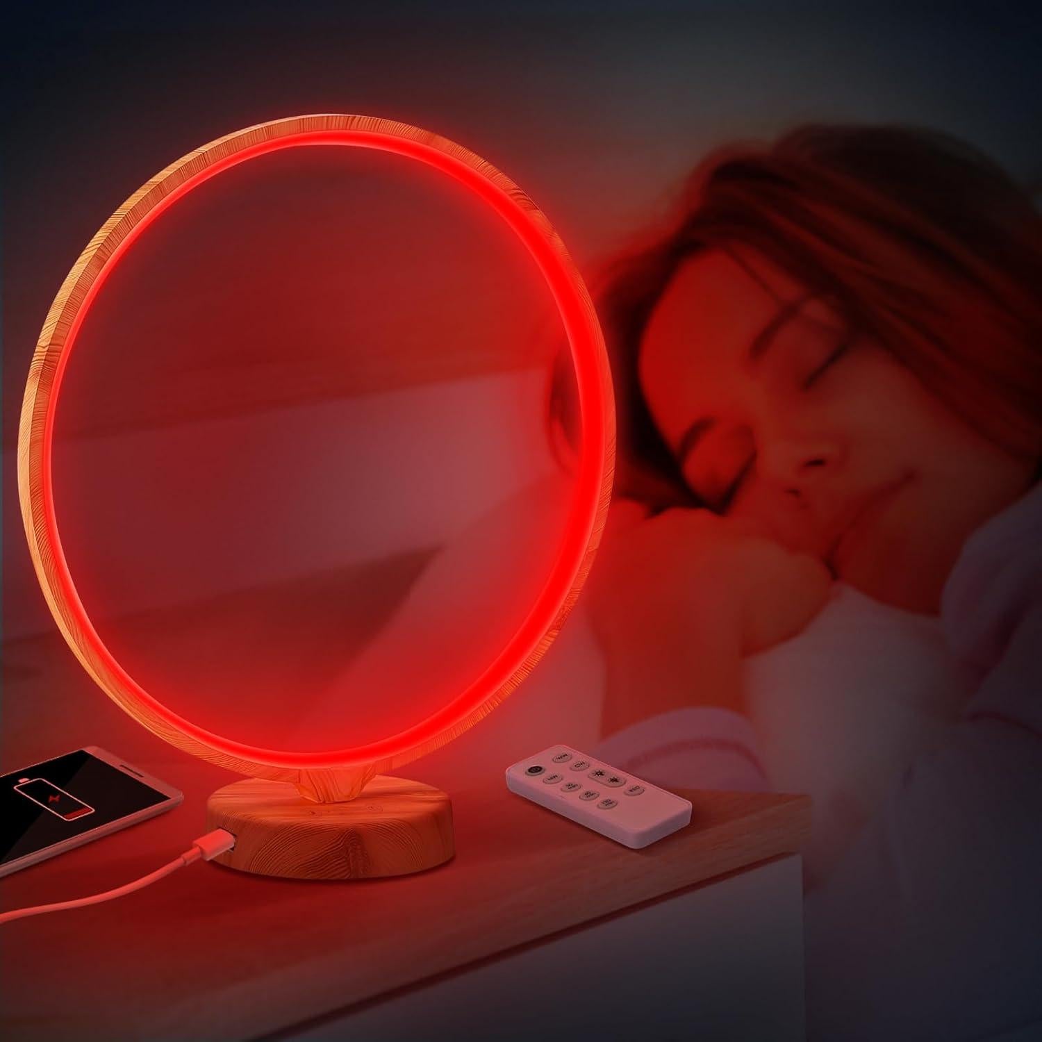 Lámpara de luz roja HAUBAT S99 para terapia nocturna 670nm