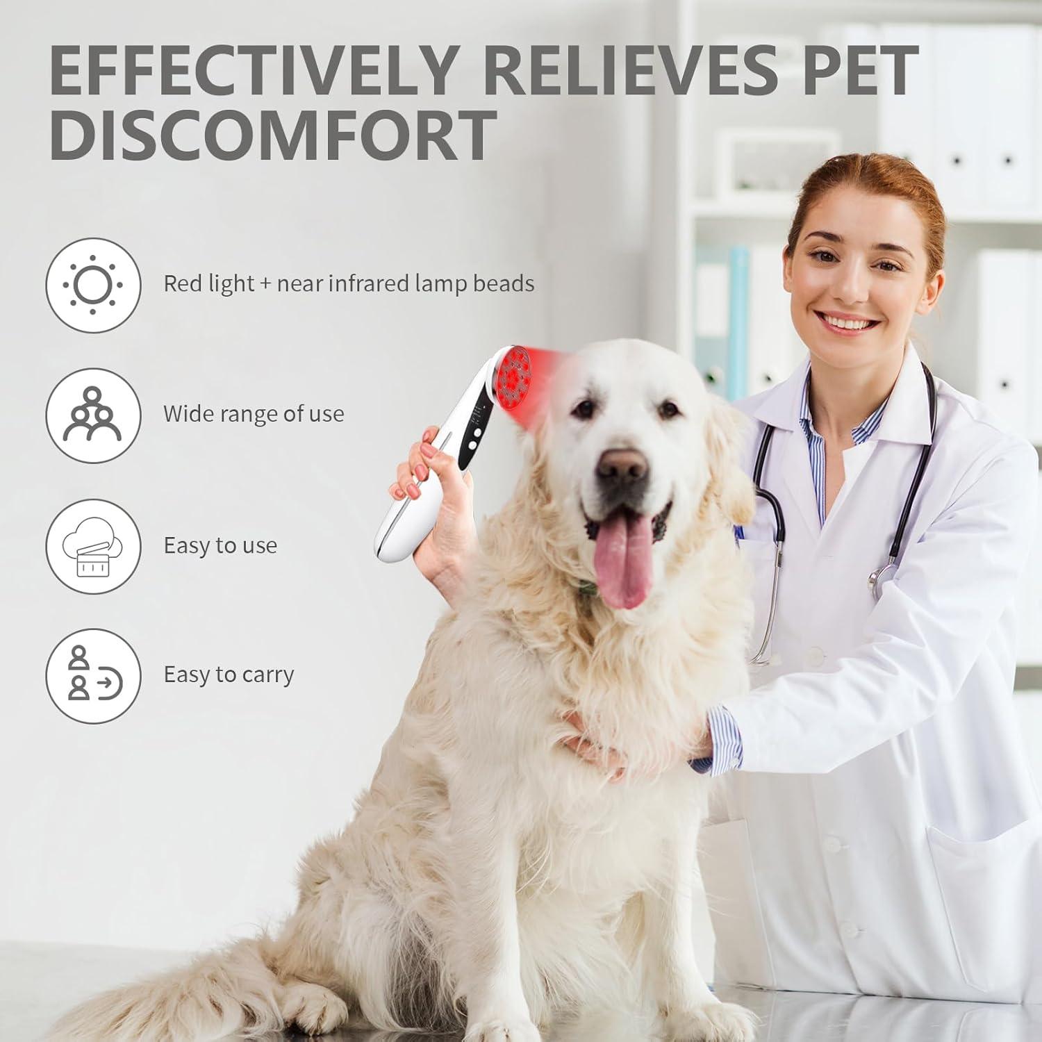 Terapia de Luz Roja Portátil Hottoerak 660nm 850nm para Mascotas