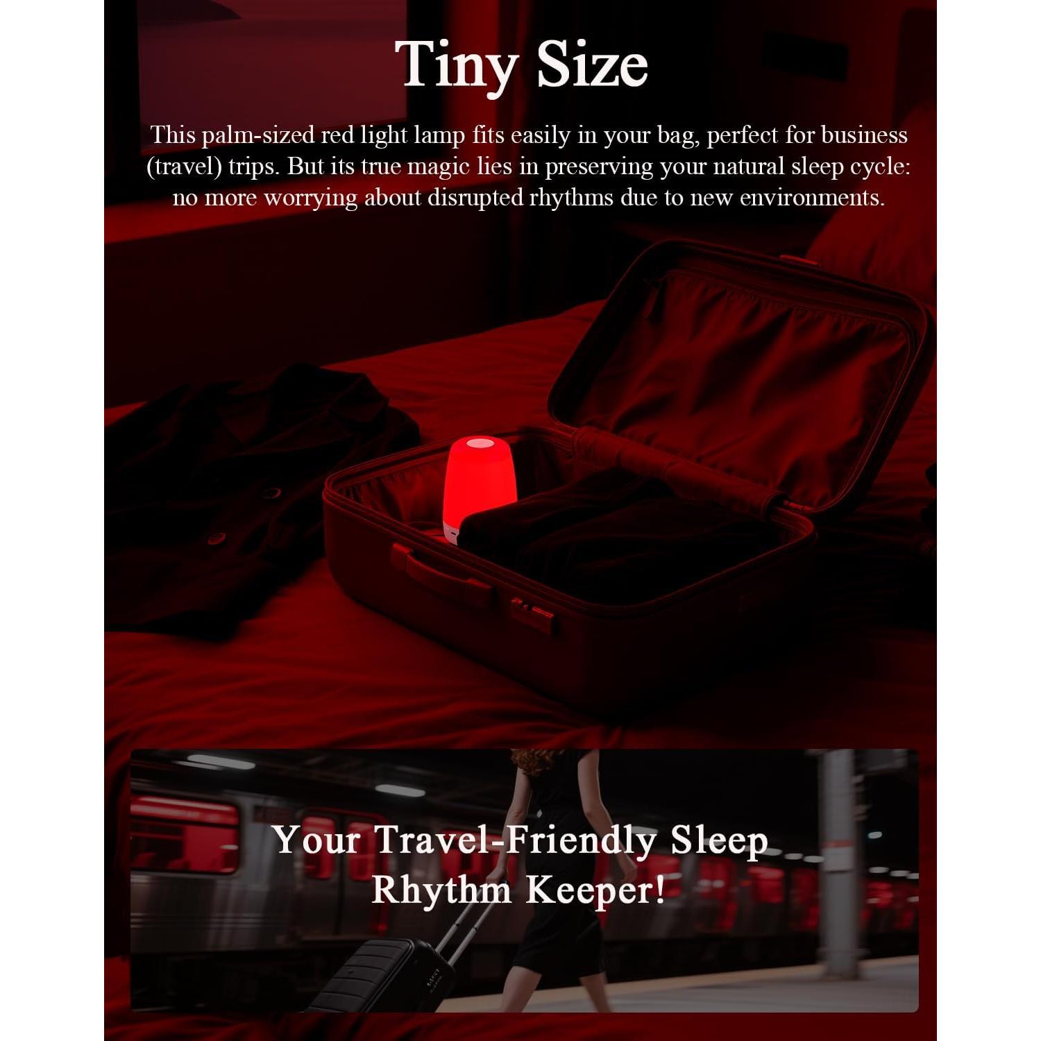 Lámpara Nocturna Roja UTK con Control Táctil y Temporizador