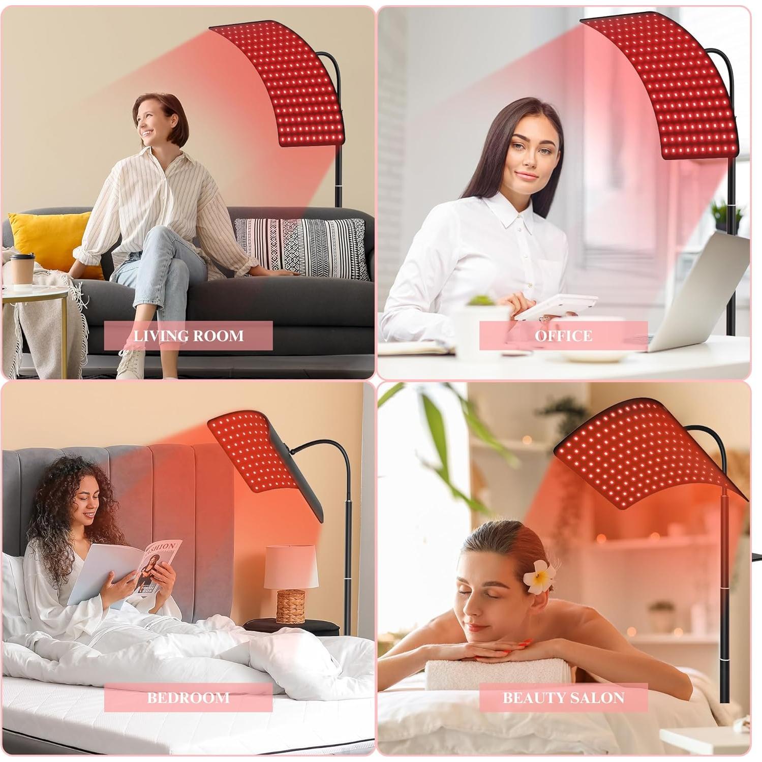 Lámpara de Terapia de Luz Roja CMICE 660nm y 850nm para Cara y Cuerpo