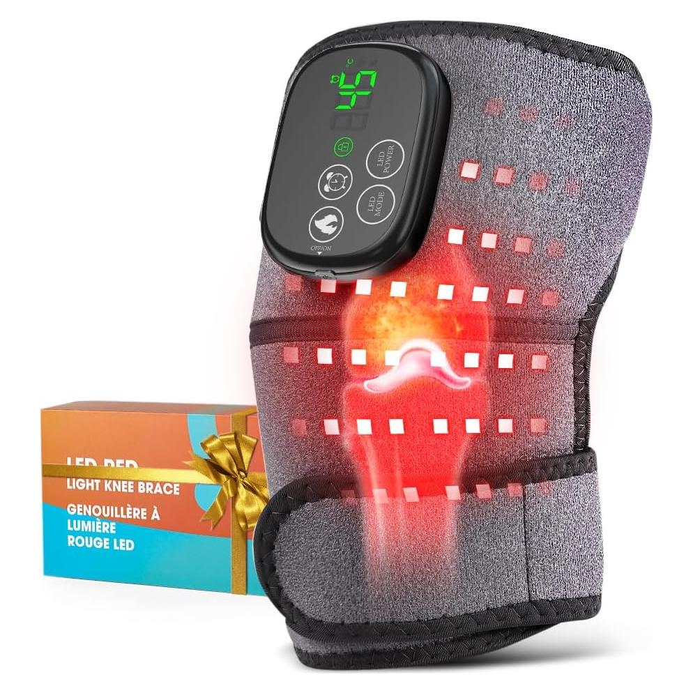Masajeador de Rodilla Inalámbrico OVIMAZ con Calor y Luz Roja