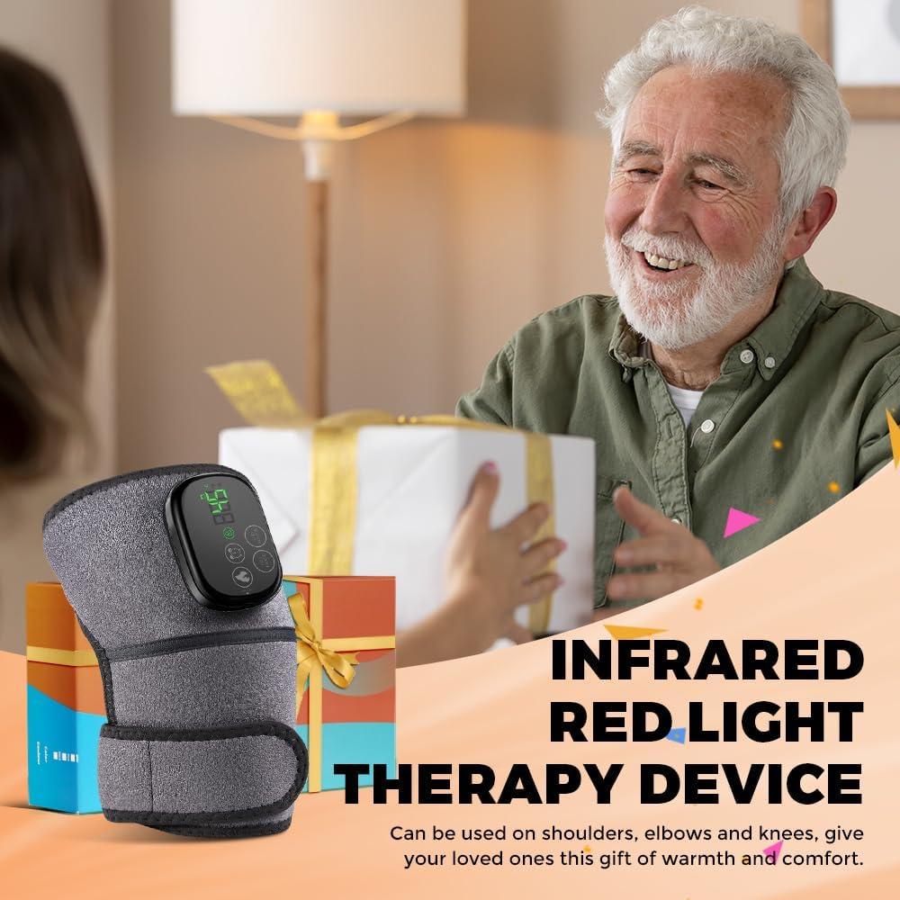 Masajeador de Rodilla Inalámbrico OVIMAZ con Calor y Luz Roja