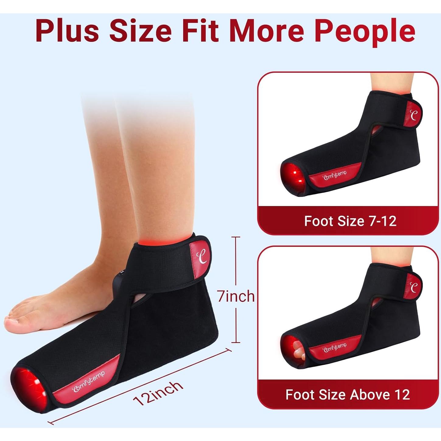 Terapia de Luz Roja Inalámbrica Comfytemp 5000mAh para Pie