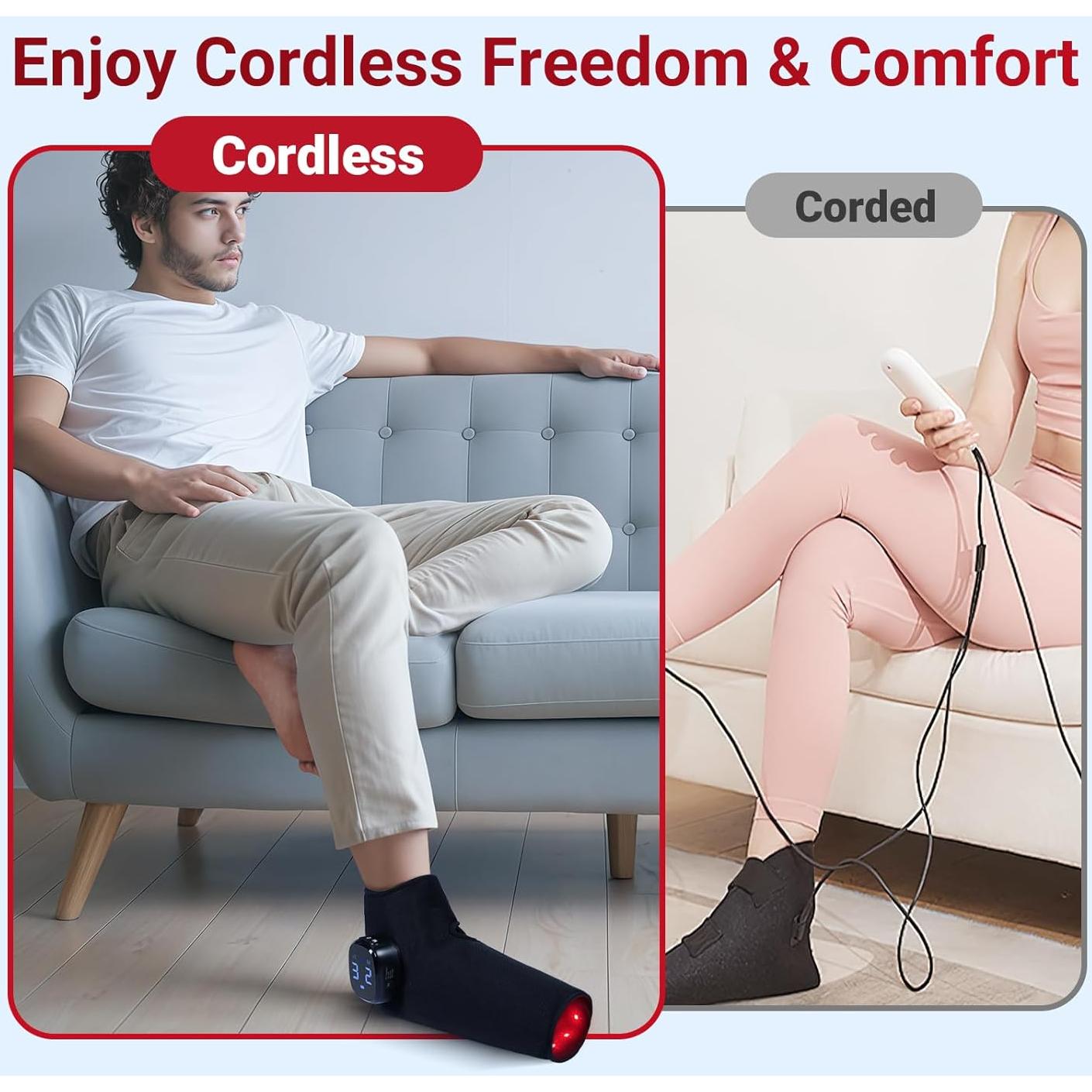 Terapia de Luz Roja Inalámbrica Comfytemp 5000mAh para Pie