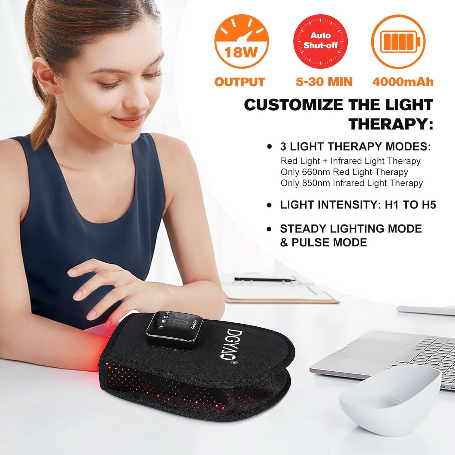 Guante Terapia Luz Roja TUOB Inalámbrico 4000mAh Alivio Dolor