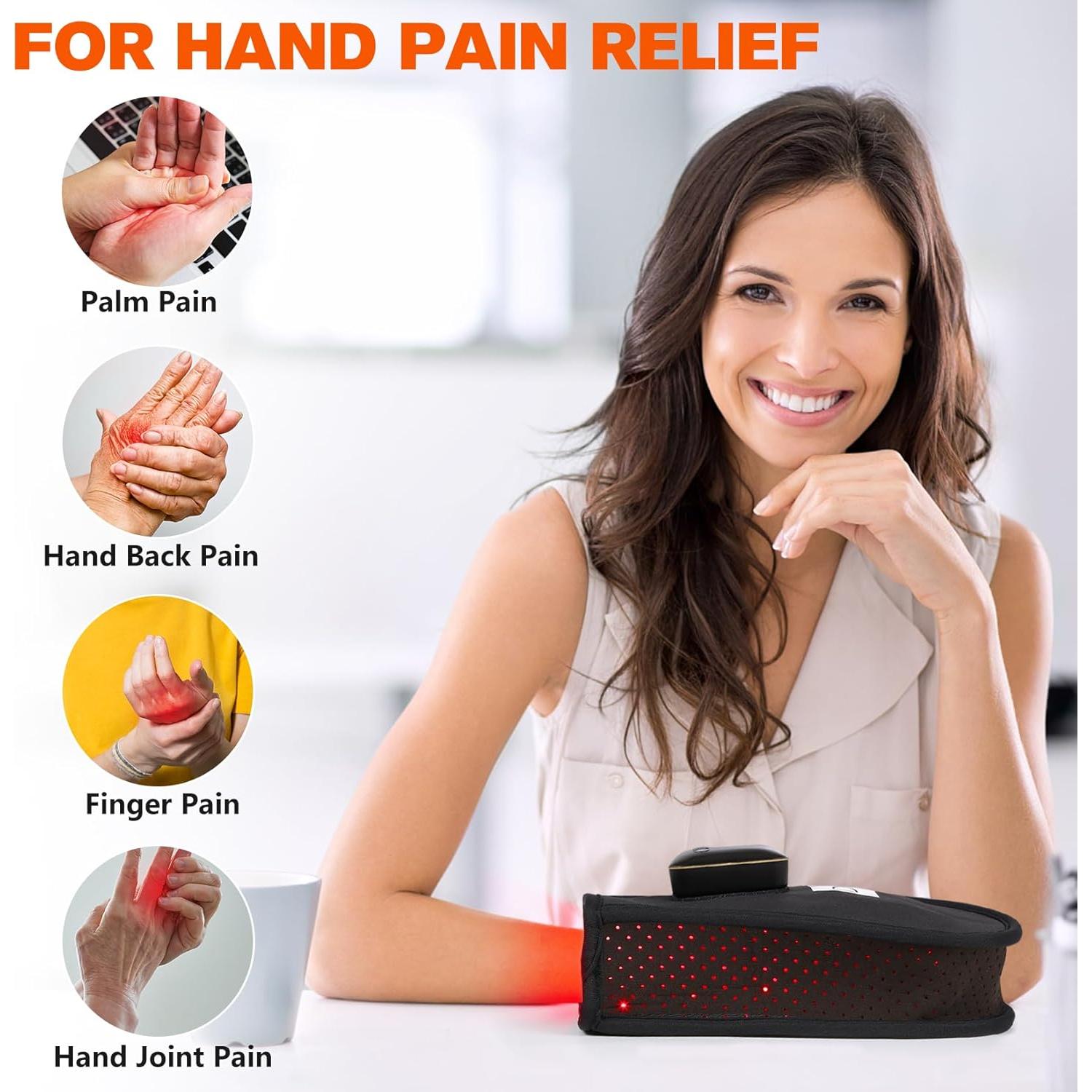 Guante Terapia Luz Roja TUOB Inalámbrico 4000mAh Alivio Dolor