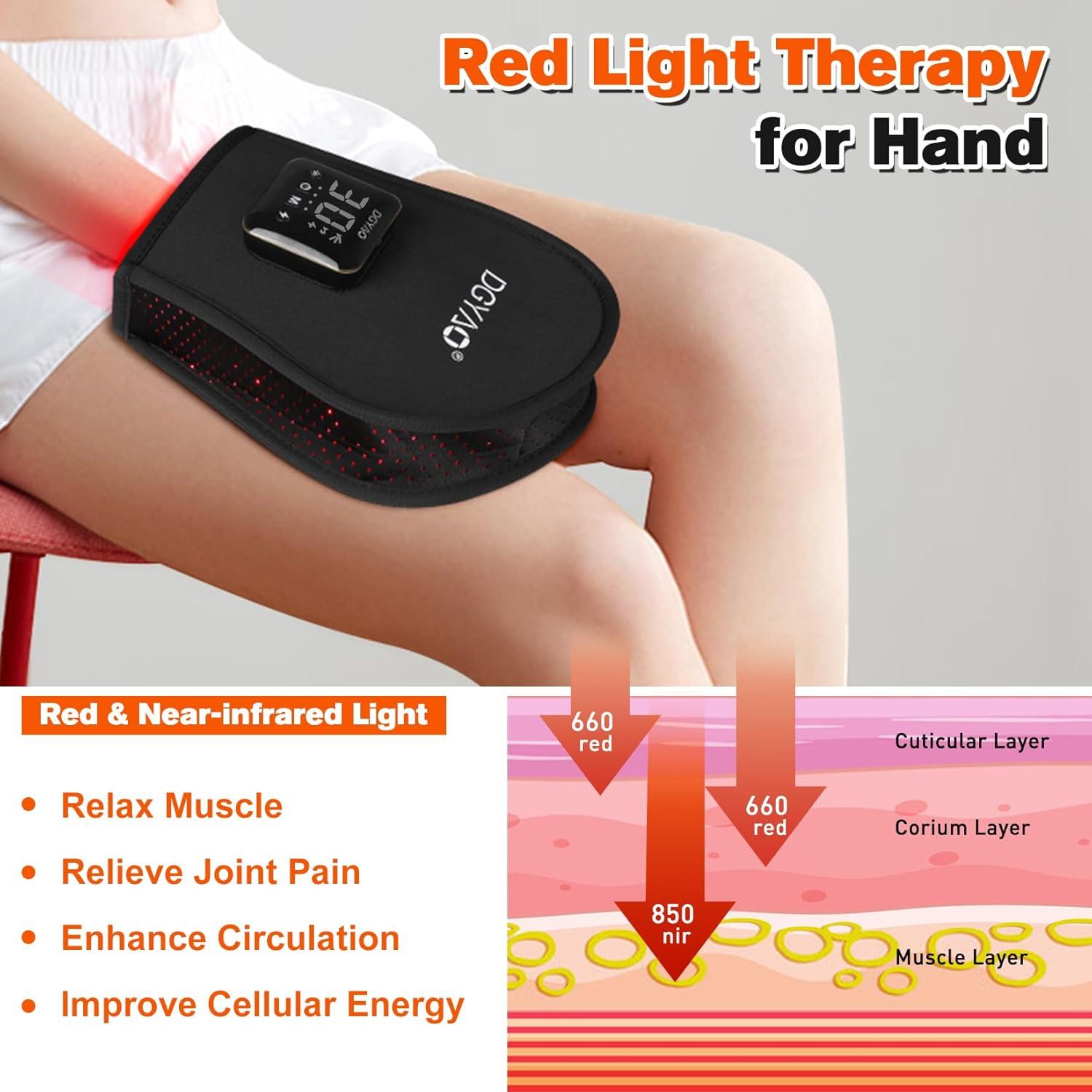 Guante Terapia Luz Roja TUOB Inalámbrico 4000mAh Alivio Dolor
