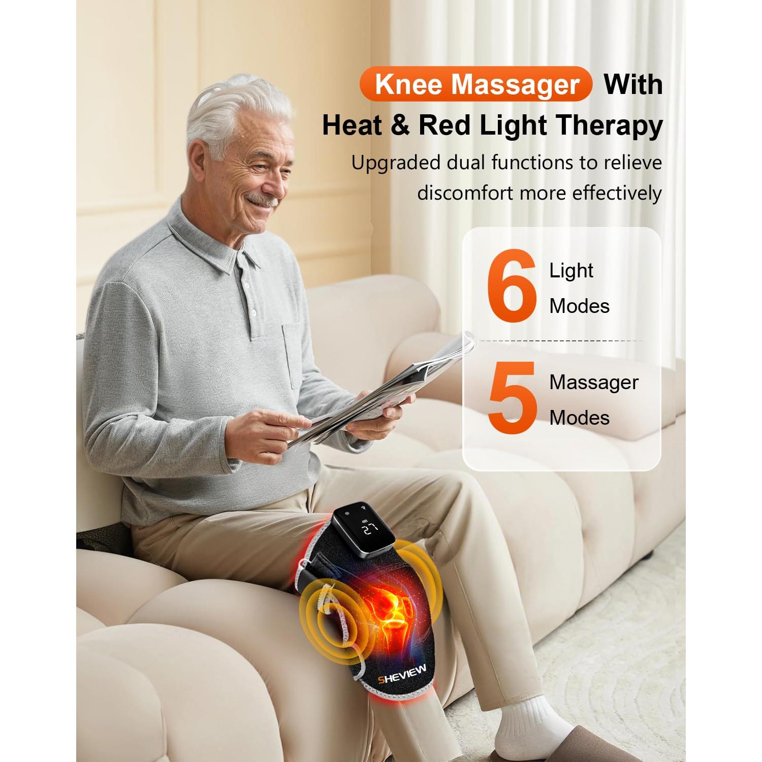 Férula de Rodilla Inalámbrica SHEVIEW con Luz Roja 72 LED 5000mAh