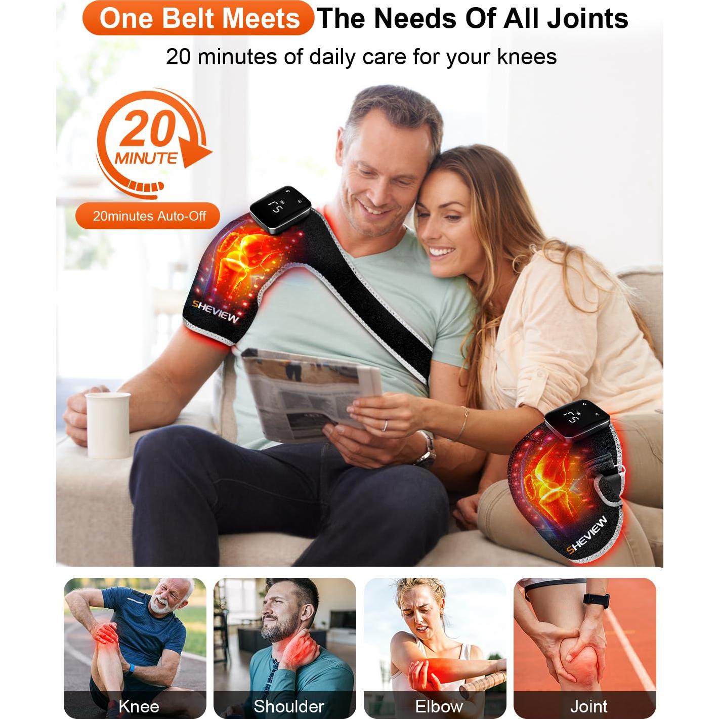 Férula de Rodilla Inalámbrica SHEVIEW con Luz Roja 72 LED 5000mAh