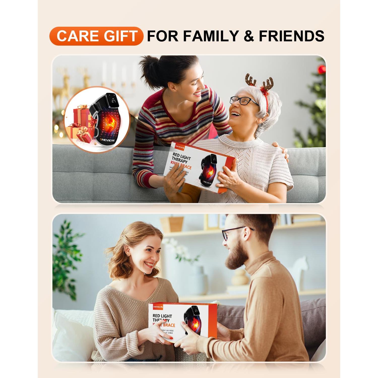 Férula de Rodilla Inalámbrica SHEVIEW con Luz Roja 72 LED 5000mAh