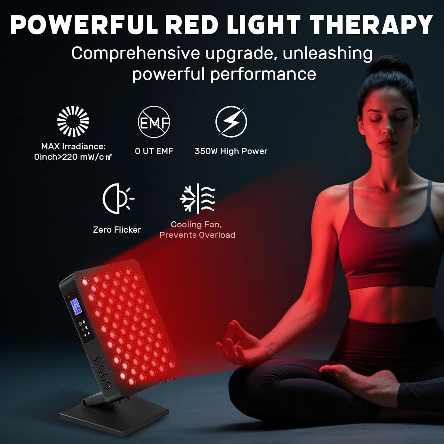 Panel de Terapia de Luz Roja IKONIW 70 LEDs 350W Ajustable