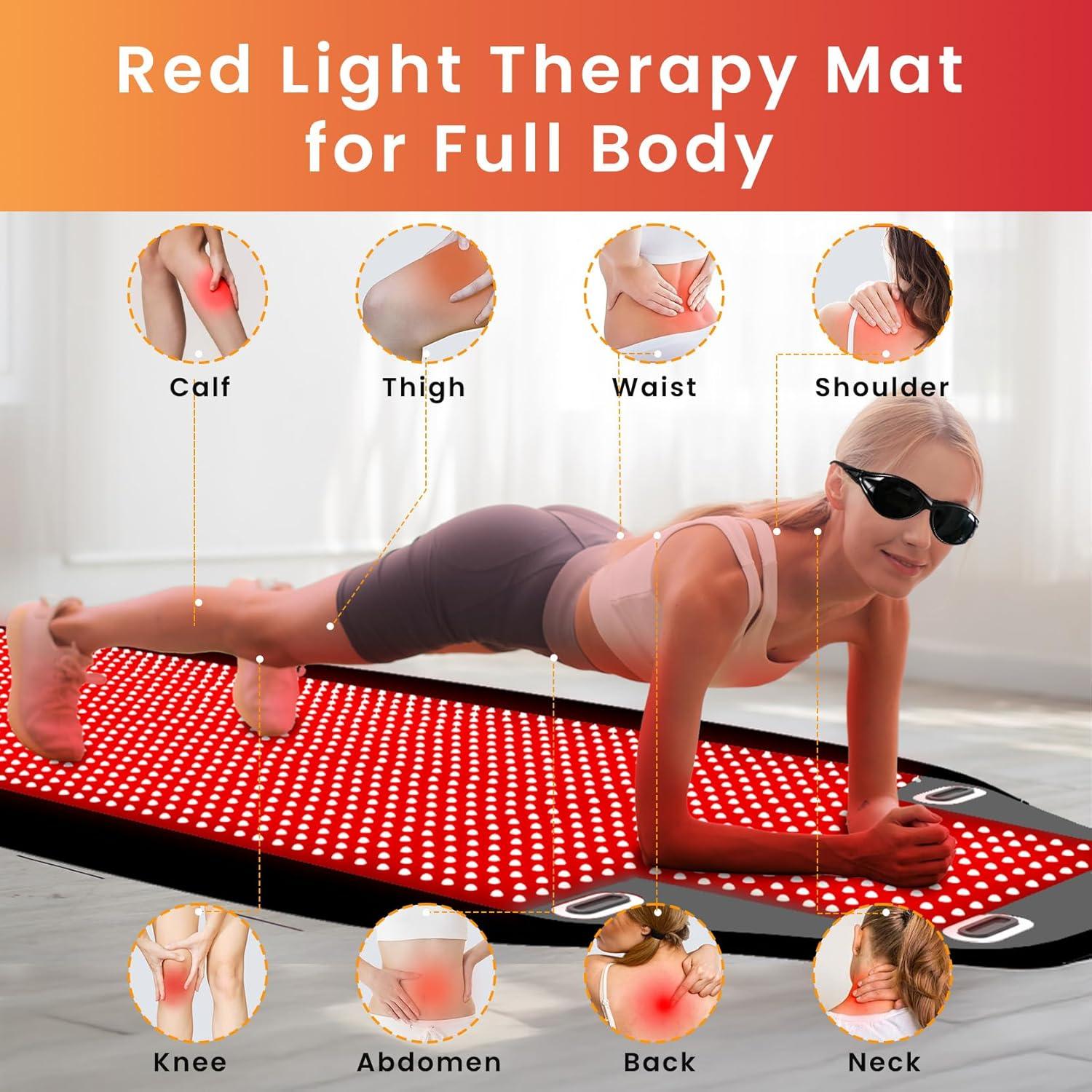 Alfombra de Terapia de Luz Roja Oiameen 188x85cm 1443 LEDs