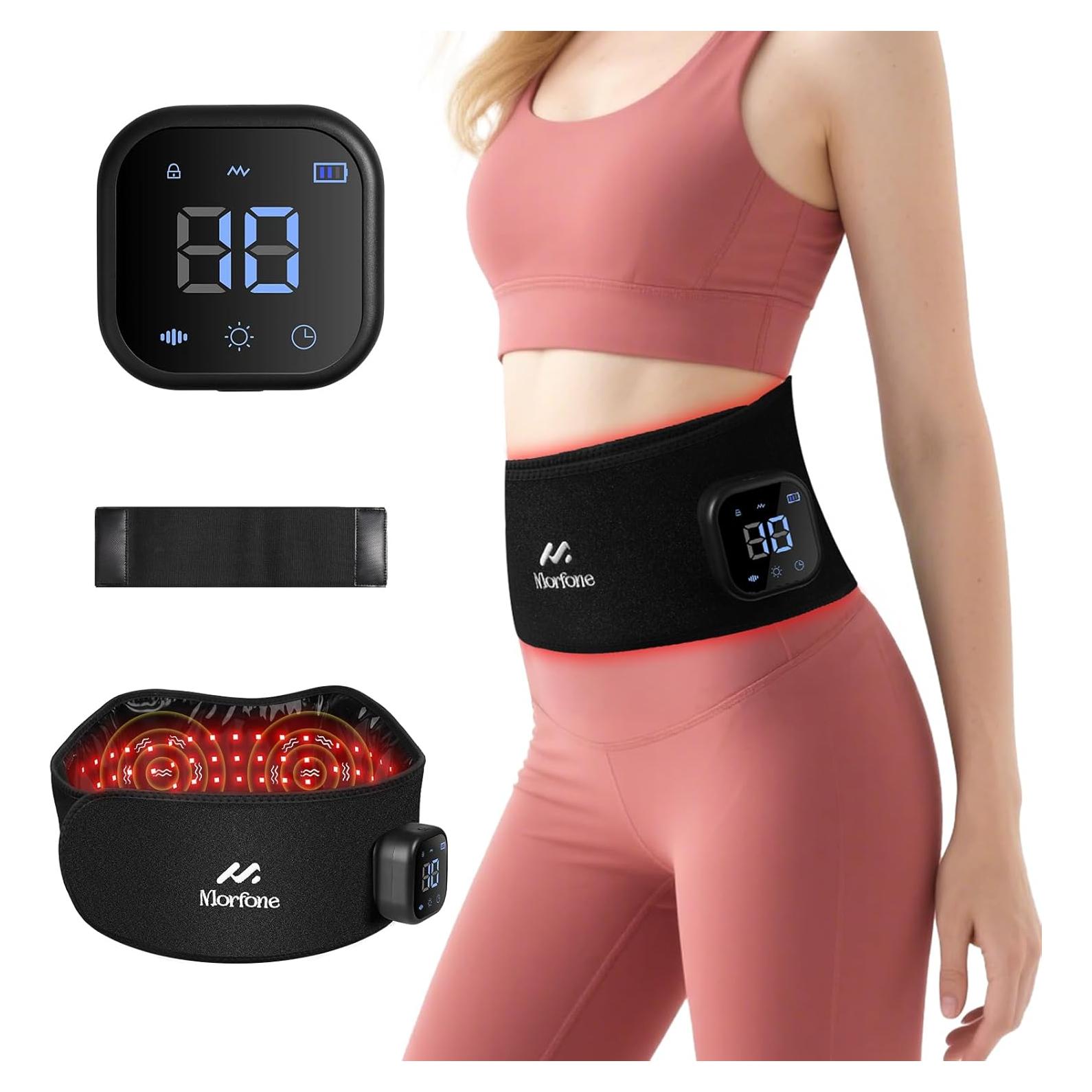 Cinturón de Terapia de Luz Roja Morfone, Inalámbrico 660nm/850nm