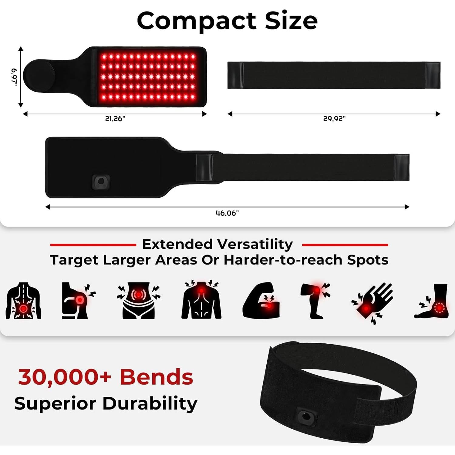 Alfombrilla de Terapia de Luz Roja LITDUCK 56x18 cm 70 LEDs