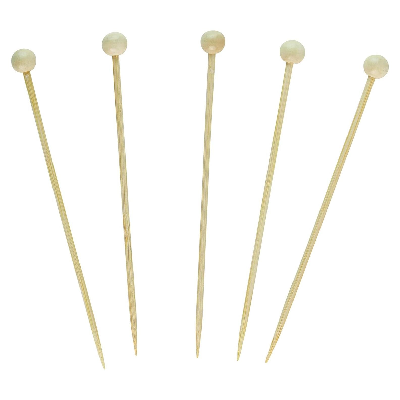 Palillos de cóctel de bambú Plasticpro 8.9 cm - Paquete de 200