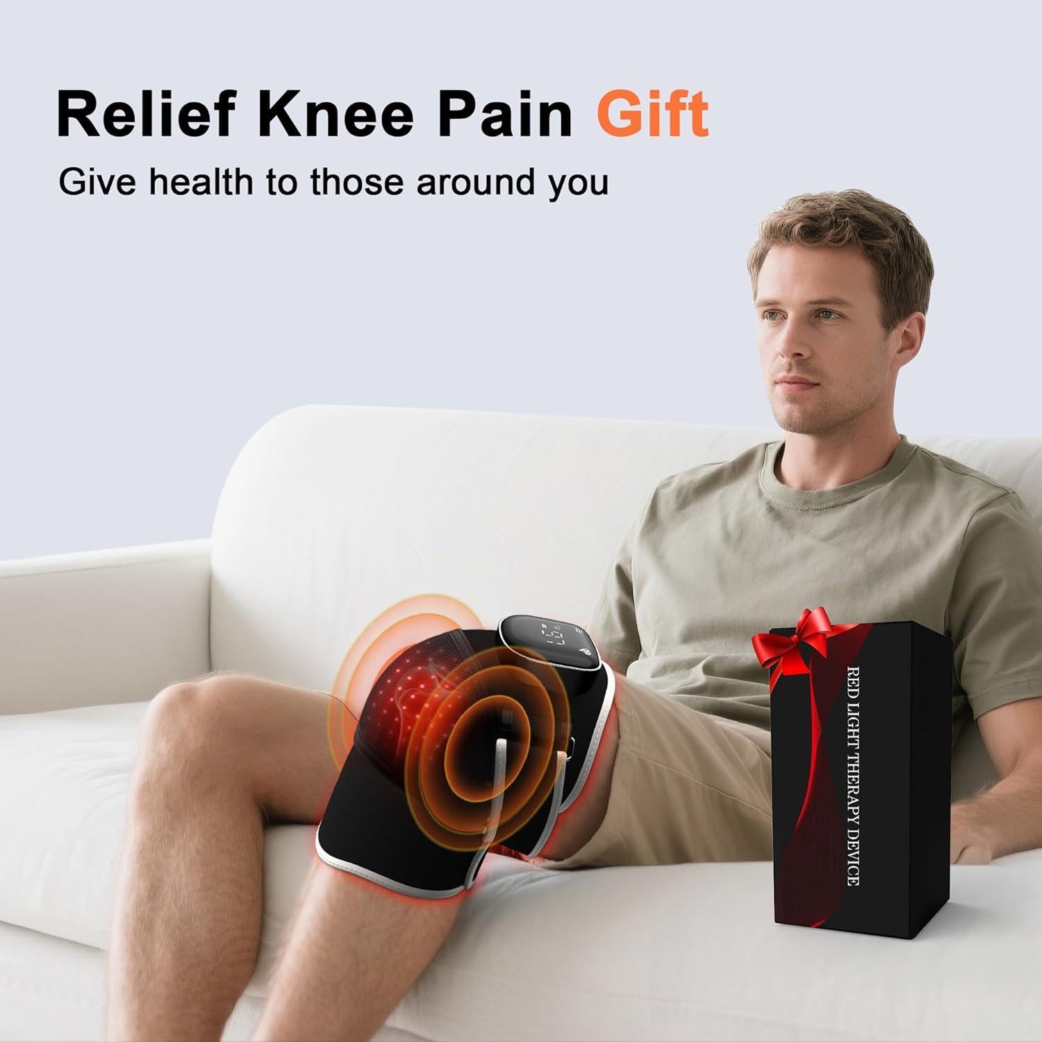 Masajeador de Rodilla RAYOCON con Luz Roja y Calor