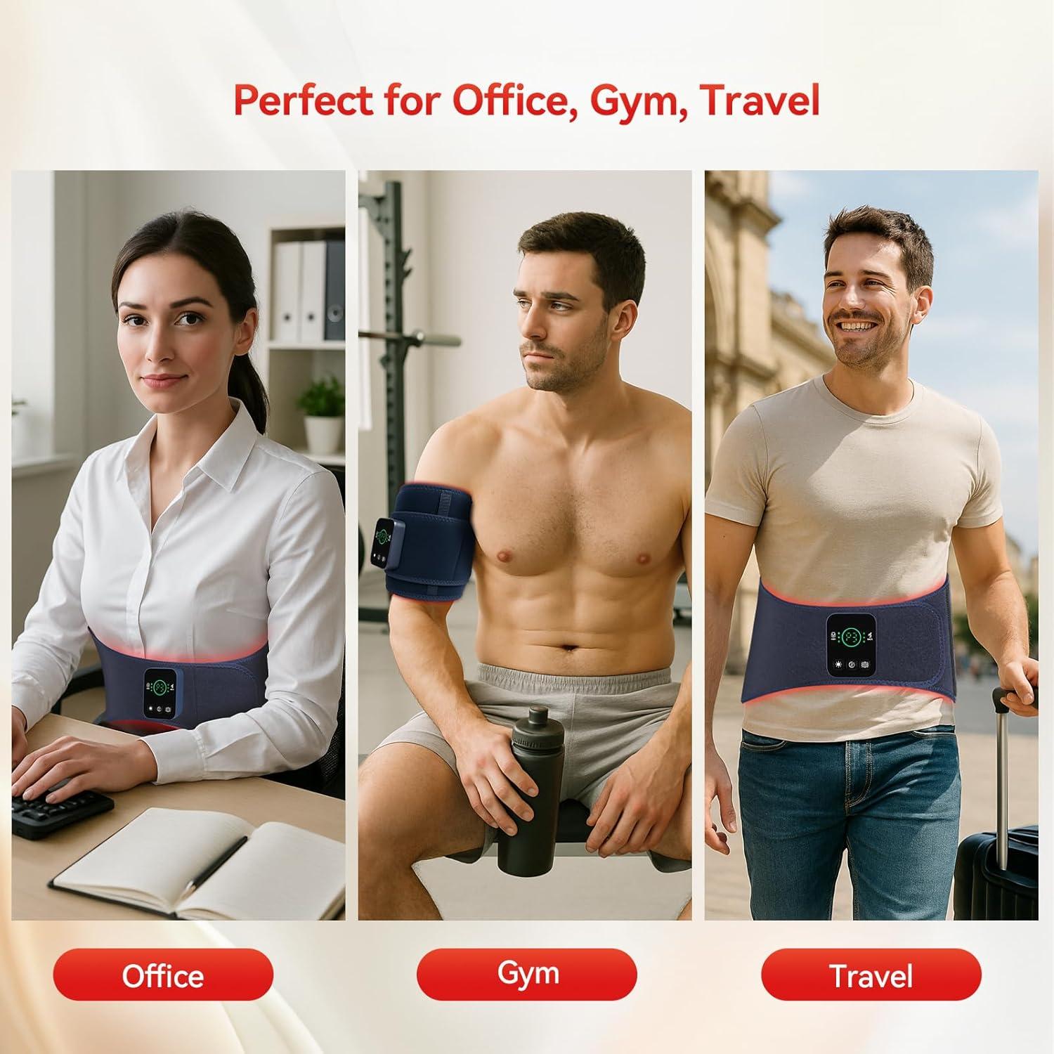 Cinturón de Terapia de Luz Roja Inalámbrico EVATEALE 660/850nm