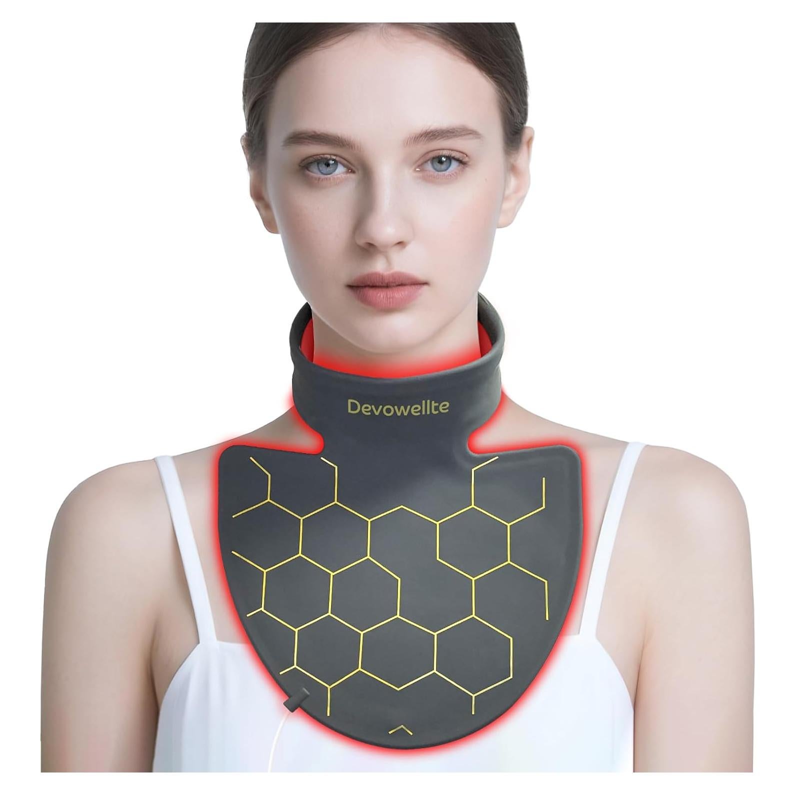 Luz Roja Terapia para Cuello y Pecho Devowellte 660nm 850nm