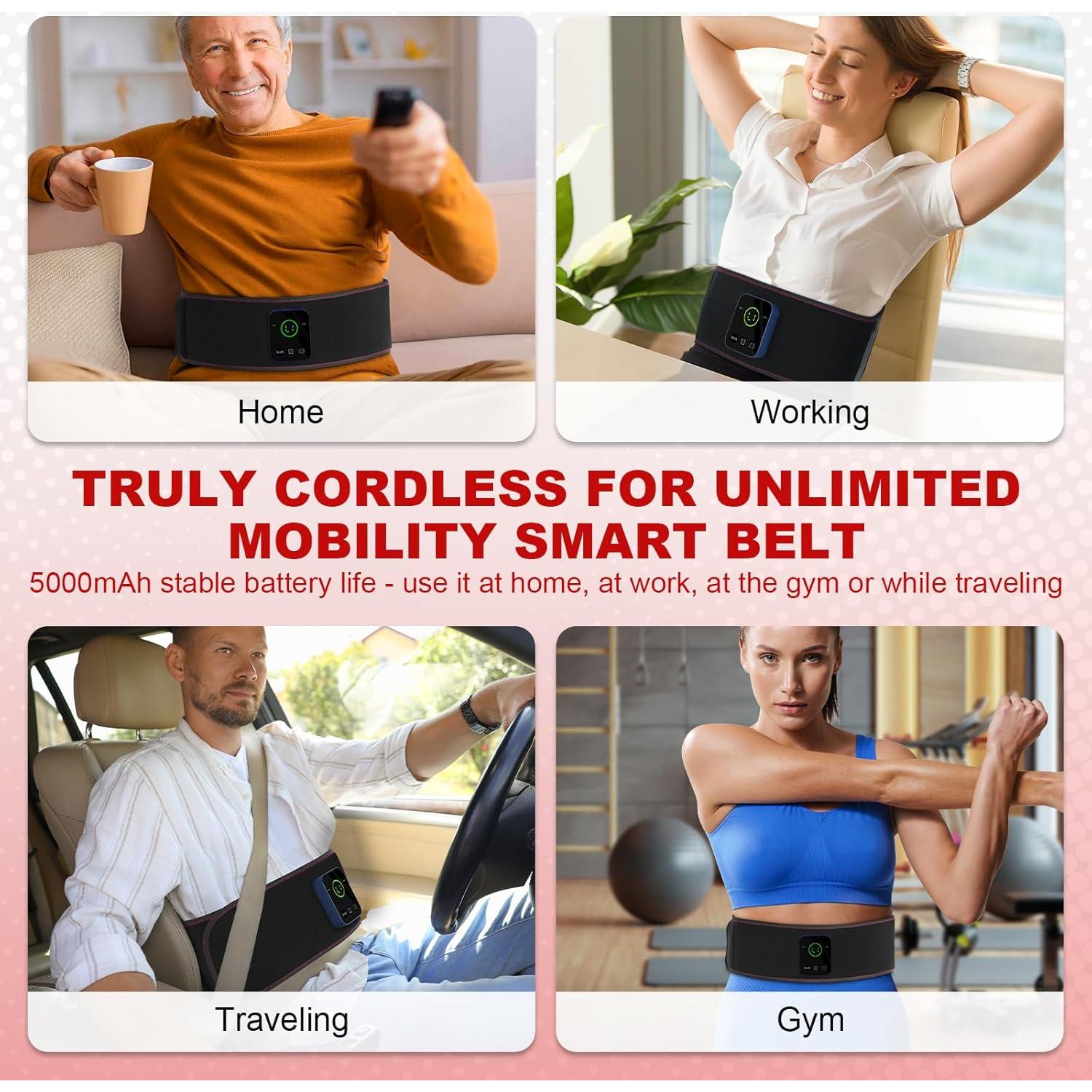 Cinturón de Terapia de Luz Roja Inalámbrico YKeluxon 660nm 850nm