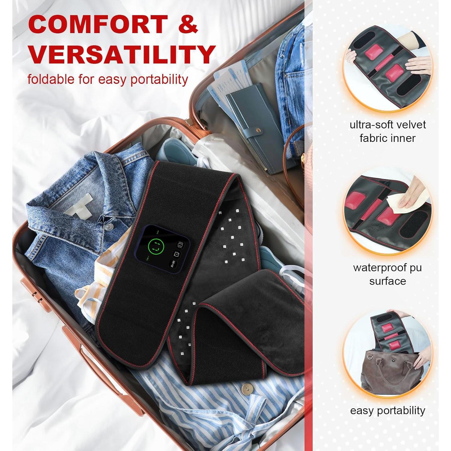 Cinturón de Terapia de Luz Roja Inalámbrico YKeluxon 660nm 850nm