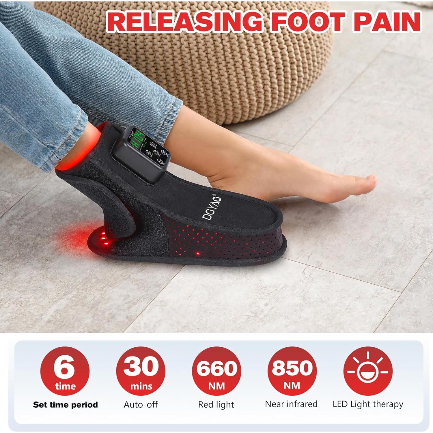 Terapia de Luz Roja DGXINJUN para Pies y Tobillos Portátil