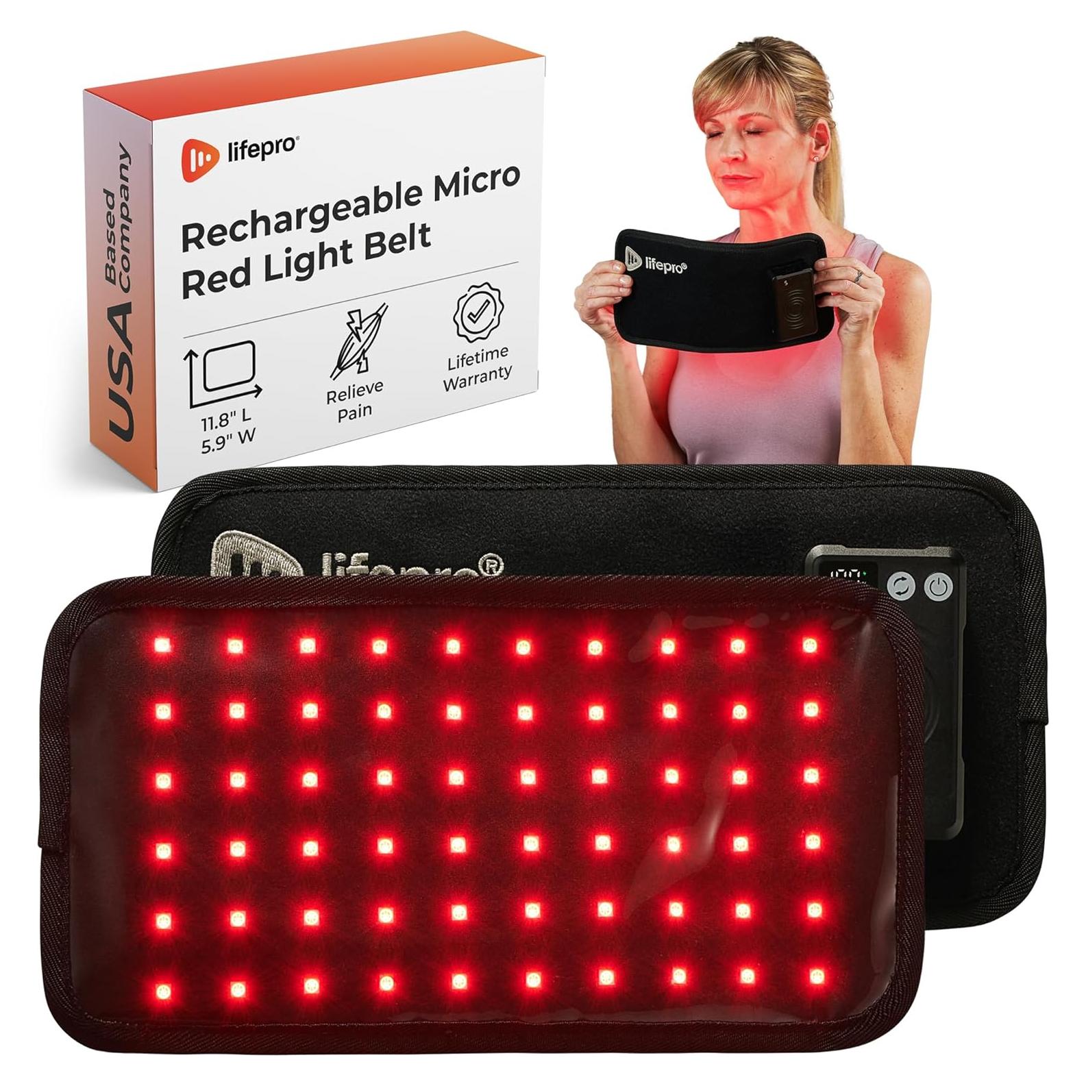 Cinturón de Terapia de Luz Roja LifePro Micro Recargable