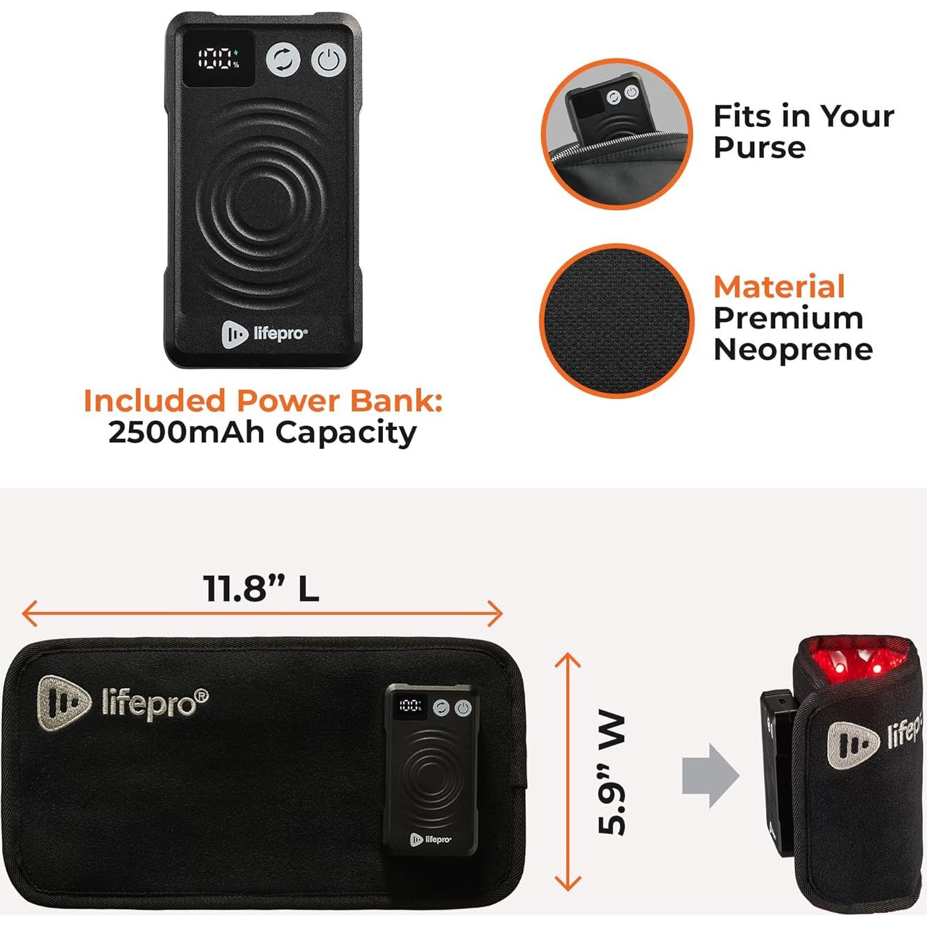 Cinturón de Terapia de Luz Roja LifePro Micro Recargable