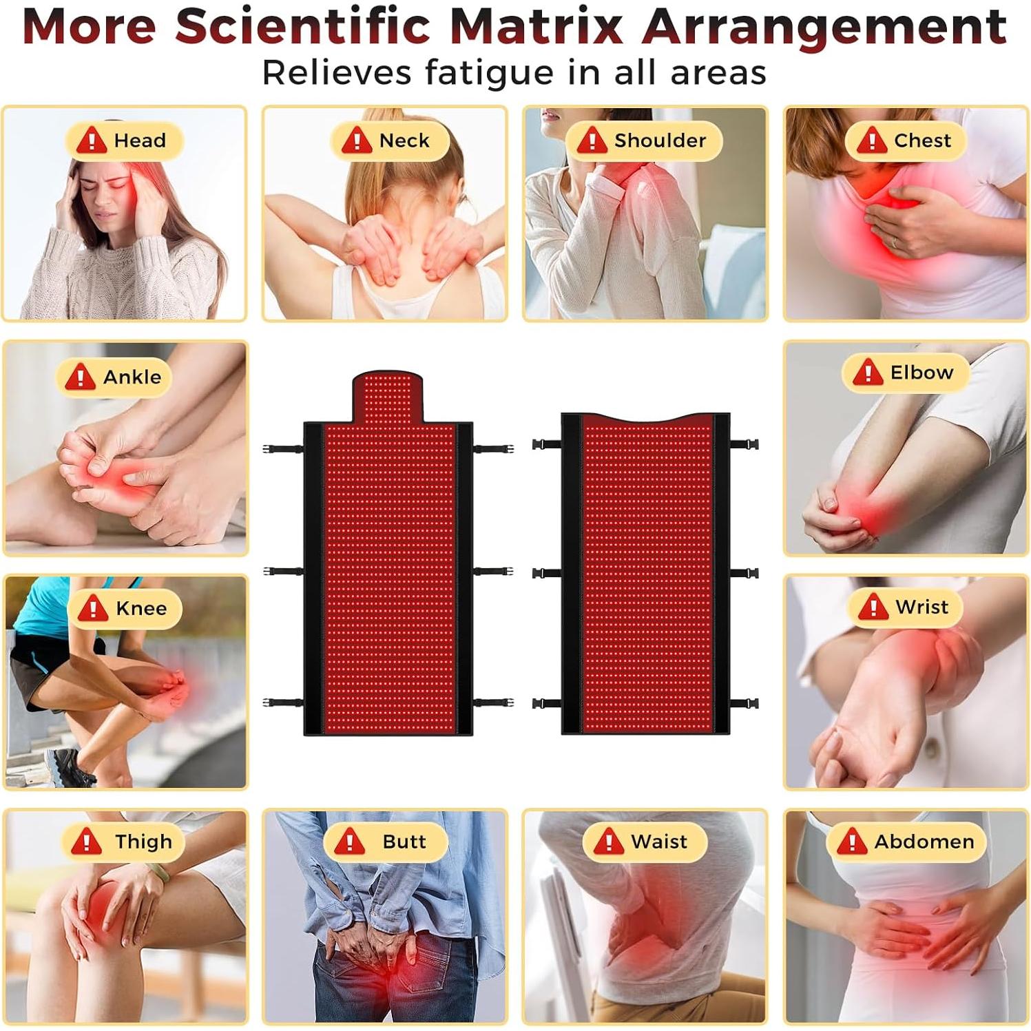 Manta de Terapia de Luz Roja LITDUCK 190x85cm 2570 LEDs