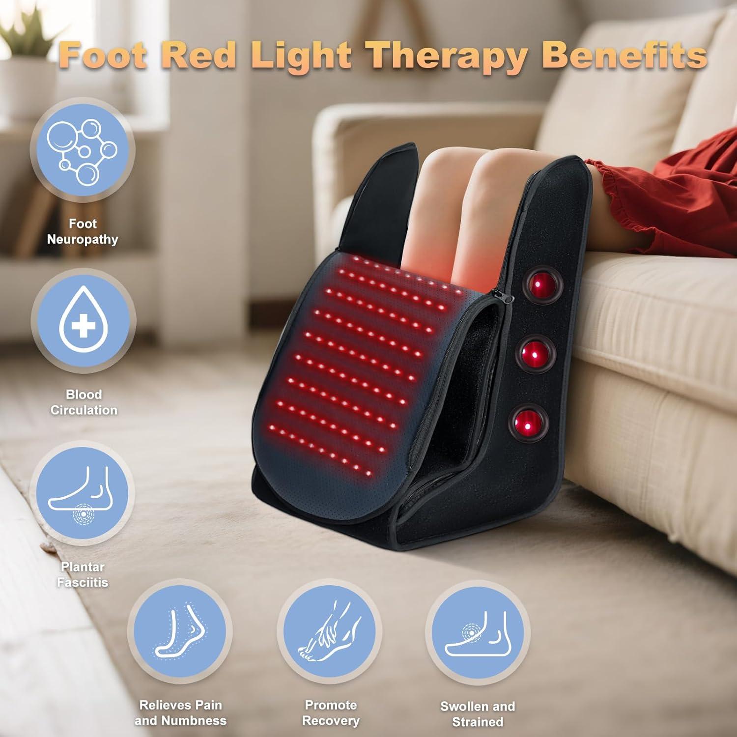 Terapia de Luz Roja Deerbaba para Pies y Piernas 420 LEDs