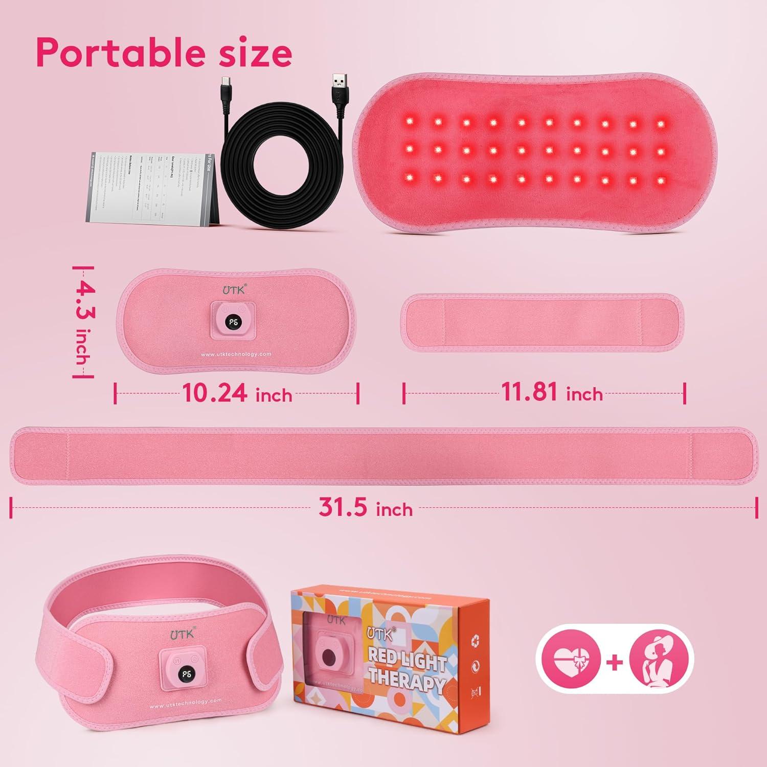 Cinturón Terapia Luz Roja UTK 850/660nm Alivio Dolor Articular