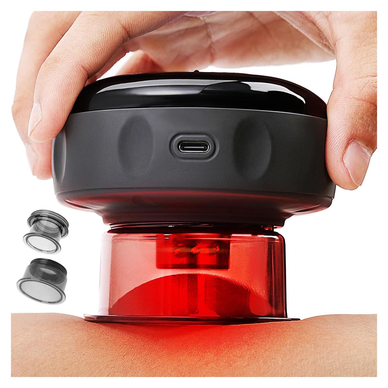 Kit de Ventosas UOTT 5-en-1 con Luz Roja y Calor - Alivio Dolor