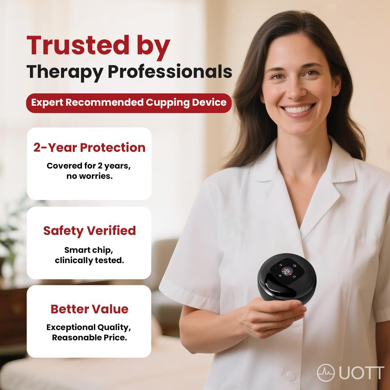 Kit de Ventosas UOTT 5-en-1 con Luz Roja y Calor - Alivio Dolor