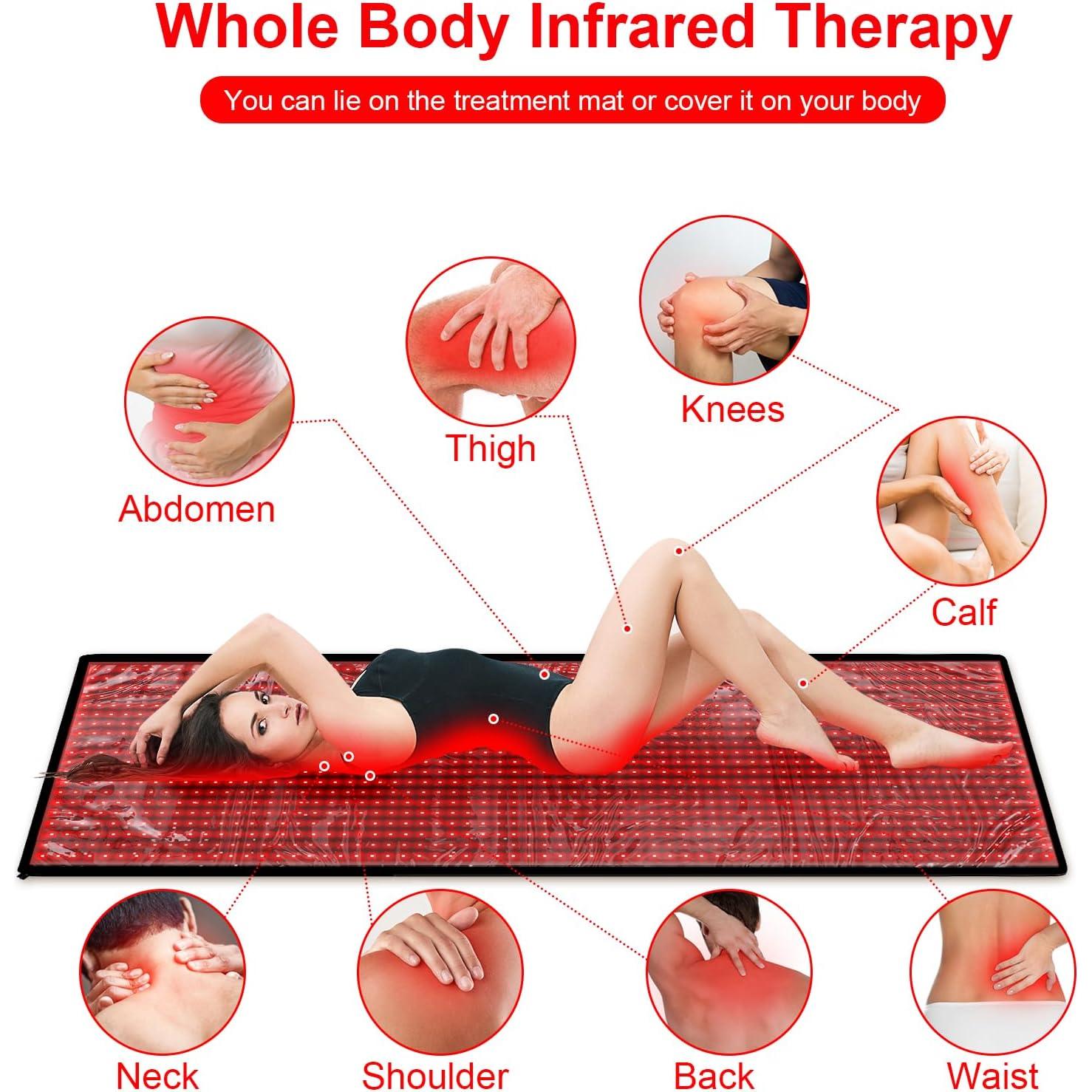 Almohadilla de Terapia de Luz Roja SZDGGZ 180x80cm 1280 LED