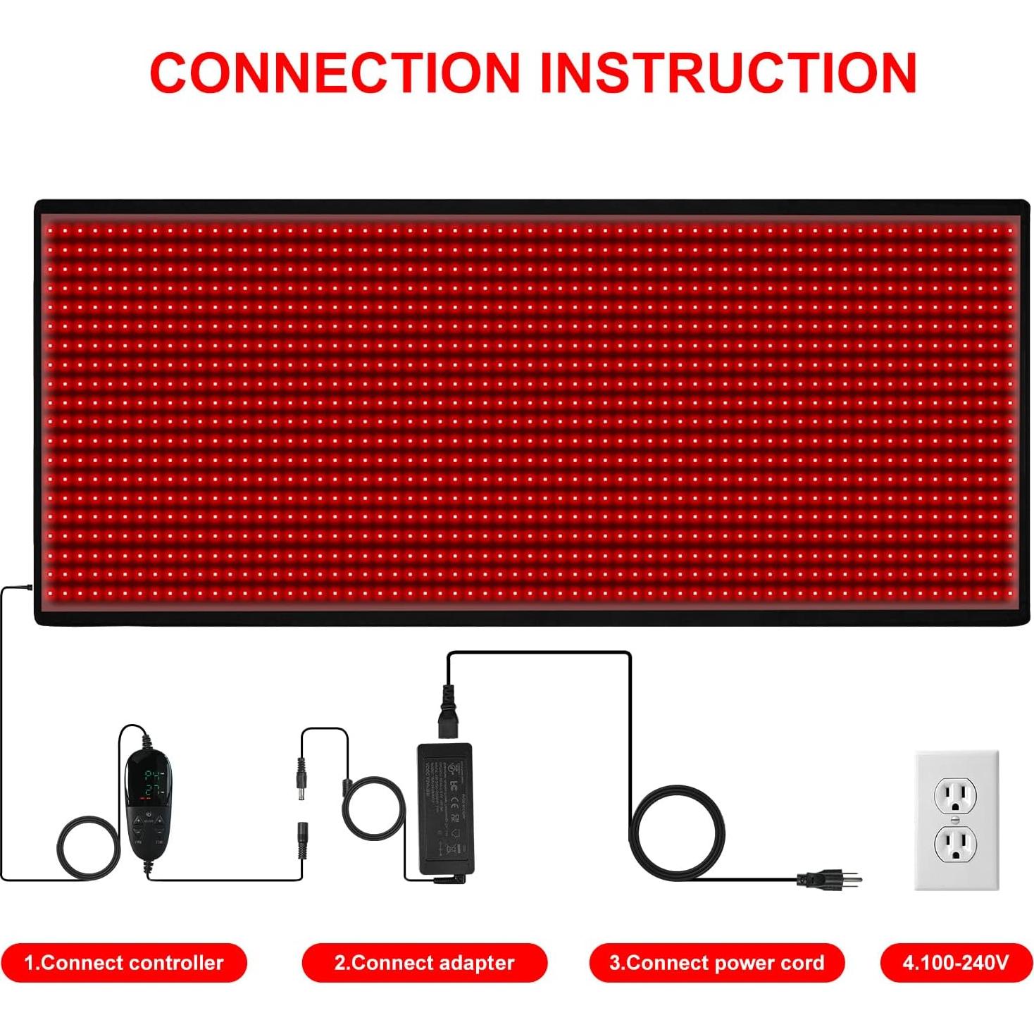 Almohadilla de Terapia de Luz Roja SZDGGZ 180x80cm 1280 LED