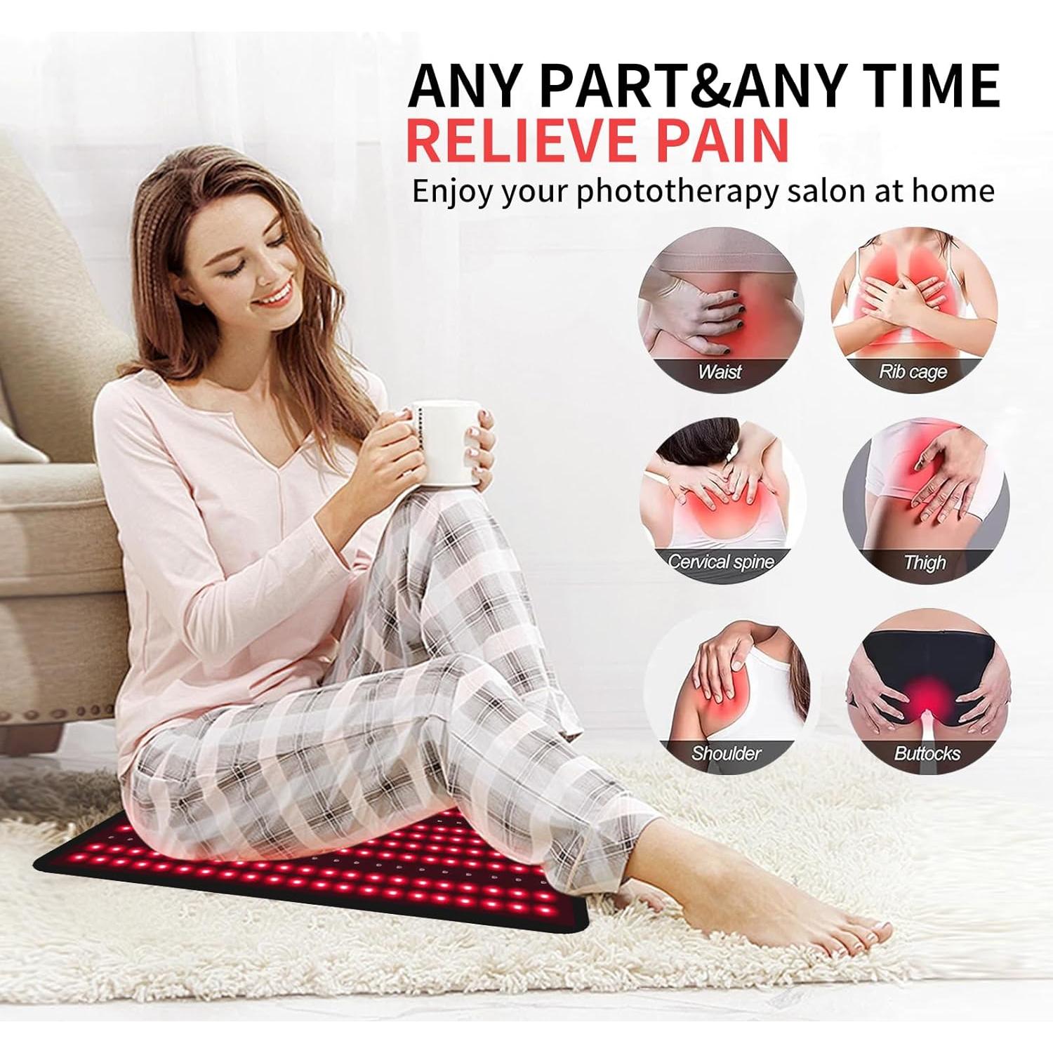 Almohadilla de Terapia de Luz Roja cabpay 157x58 cm Alivio Dolor