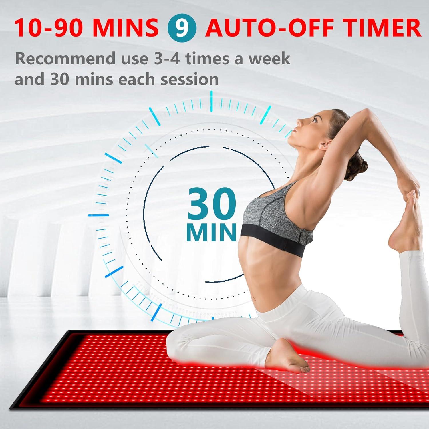 Manta de Terapia de Luz Roja DUBUXW 216x85 cm 1400 LEDs