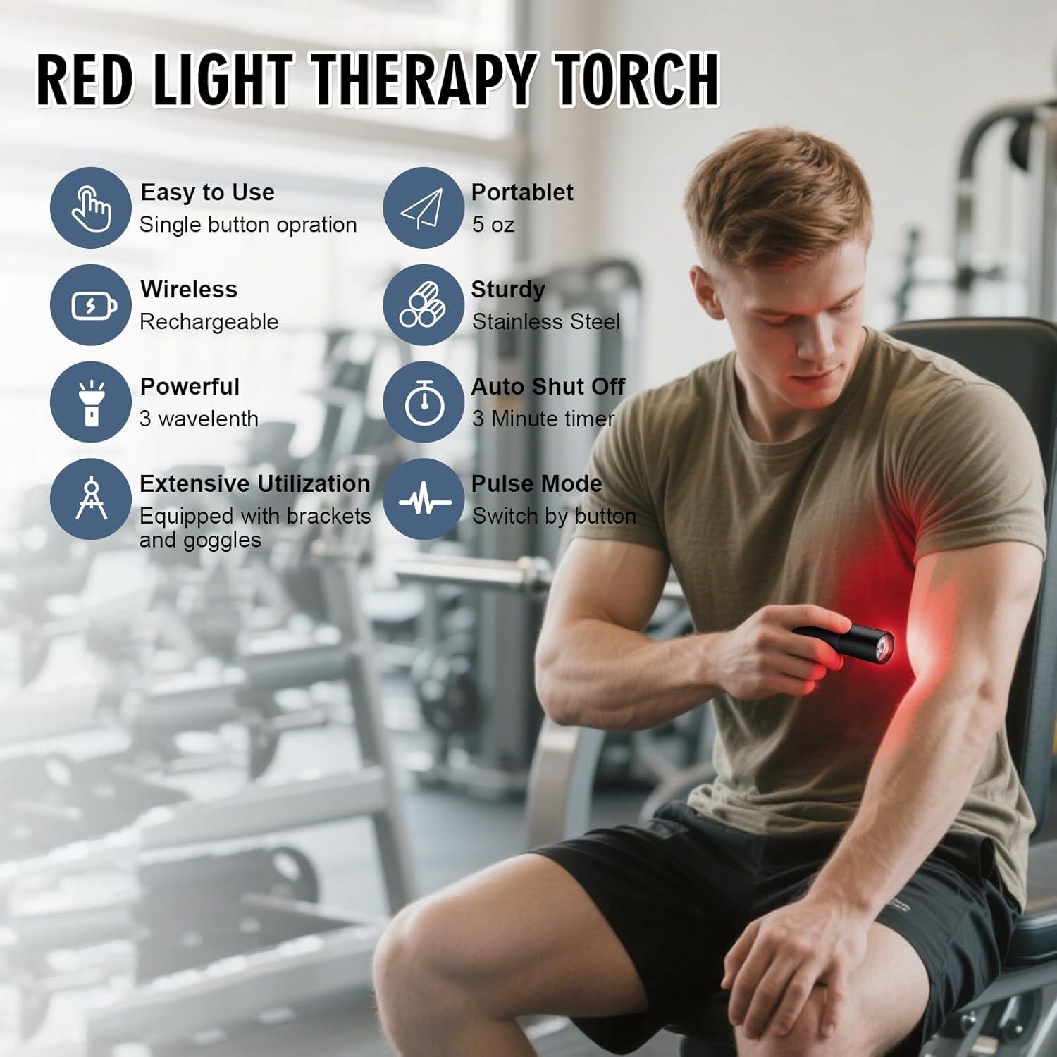 Antorcha de Terapia de Luz Roja FUIART para Alivio del Dolor