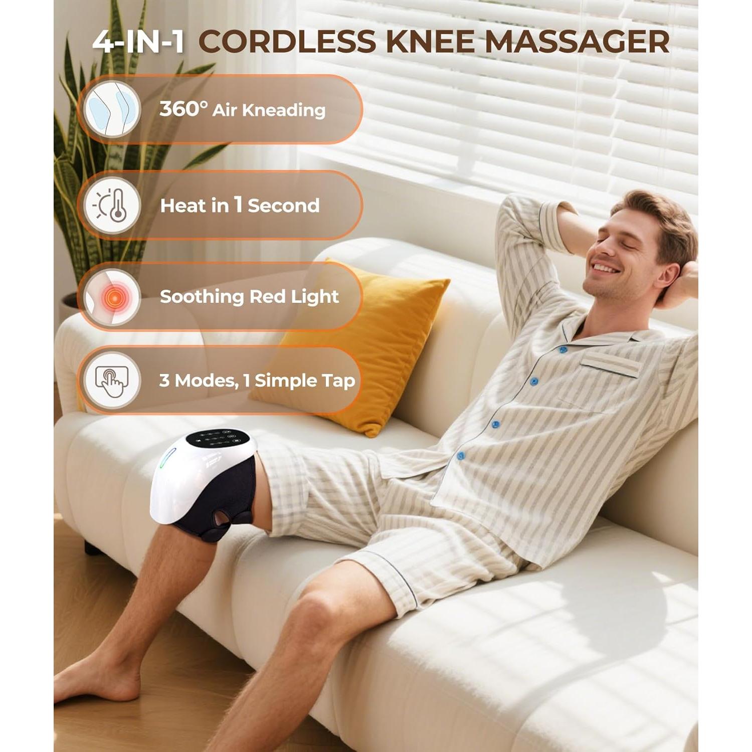 Masajeador de Rodillas Inalámbrico MSFOOT 360° con Calor