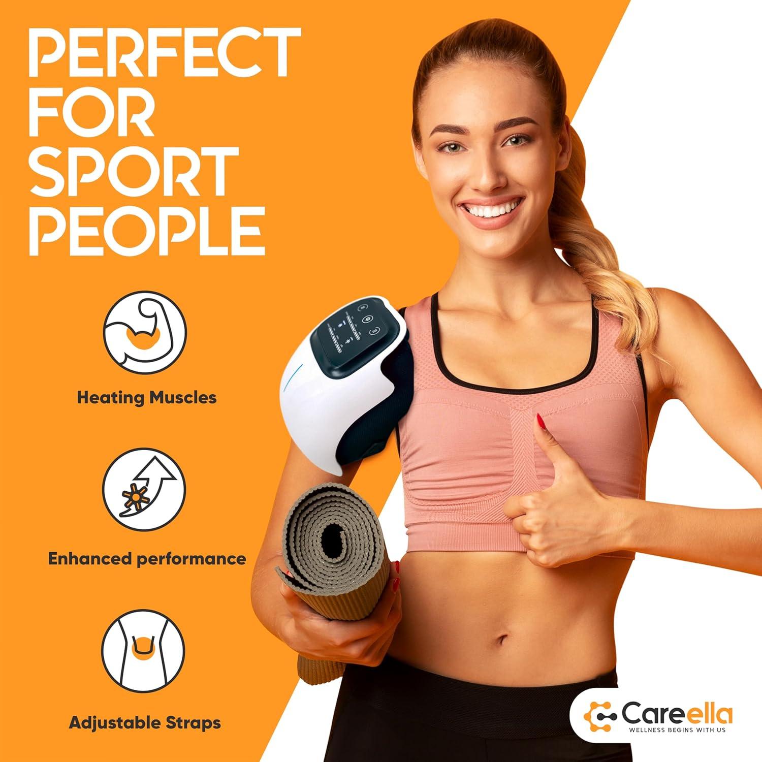 Masajeador de Rodilla Inalámbrico Careella MZ-KN01 - Calor y Vibración Ajustables