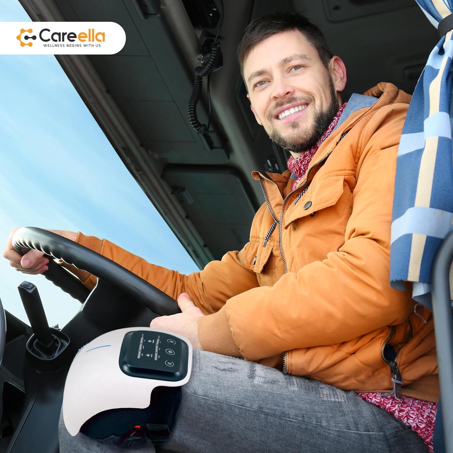 Masajeador de Rodilla Inalámbrico Careella MZ-KN01 - Calor y Vibración Ajustables