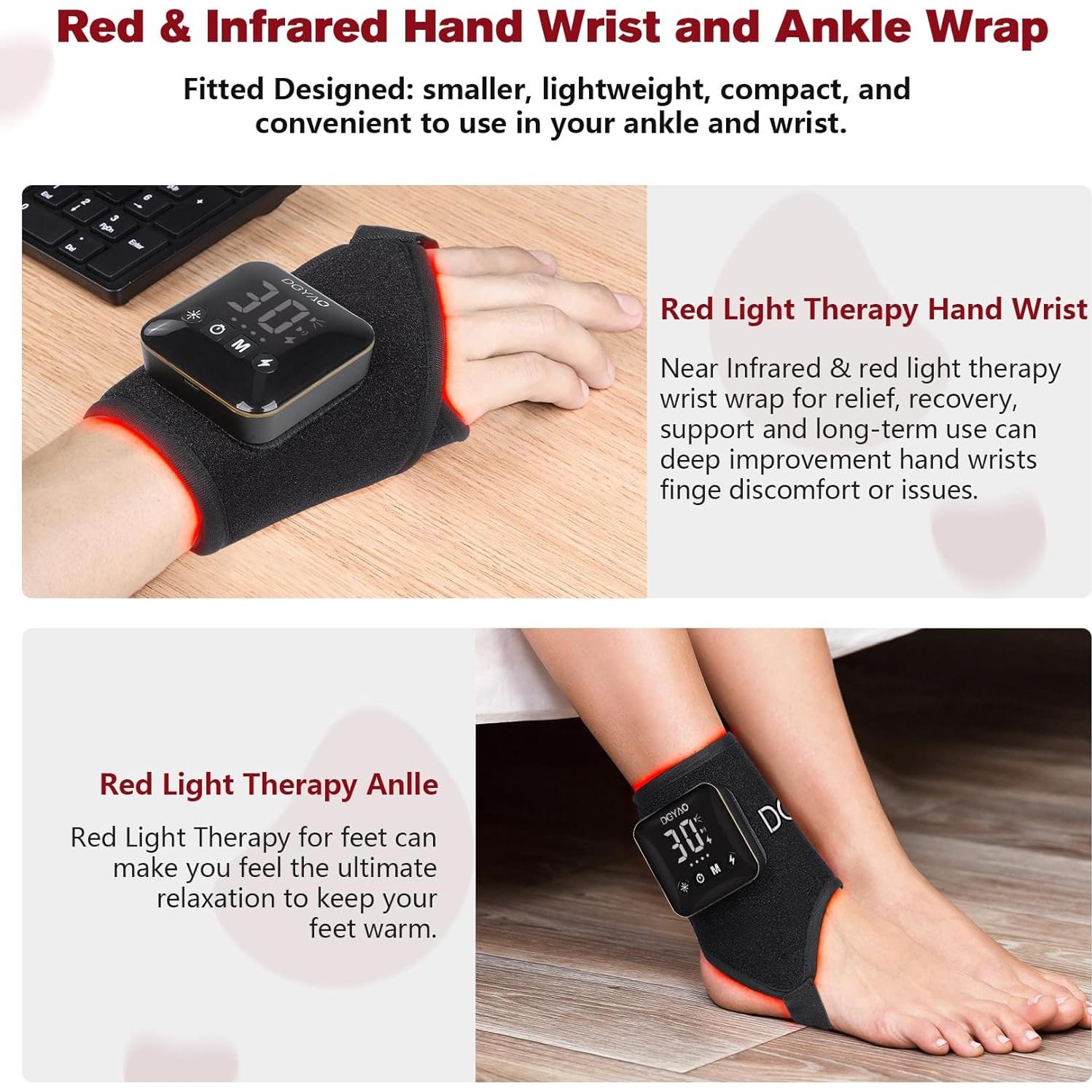 Terapia de Luz Roja Infrarroja HAIYUE para Manos y Tobillos
