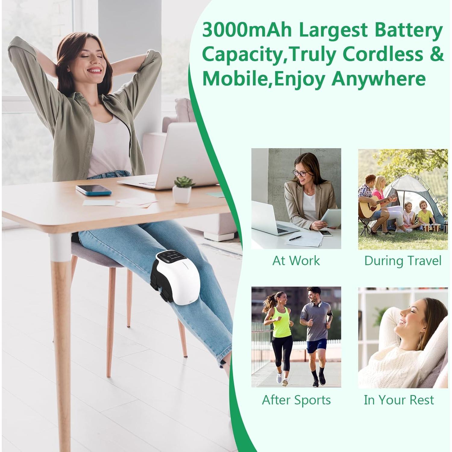 Masajeador de Rodilla Inalámbrico Sinoteryx ST-1101 con Calor y Vibración