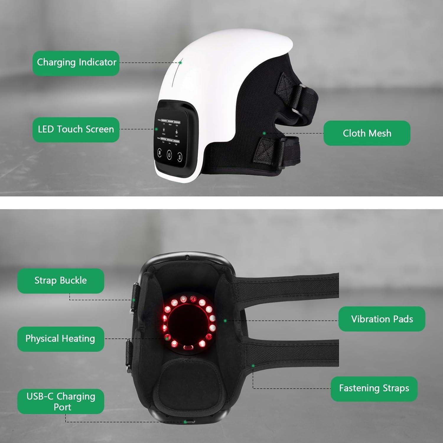 Masajeador de Rodilla Inalámbrico Sinoteryx ST-1101 con Calor y Vibración