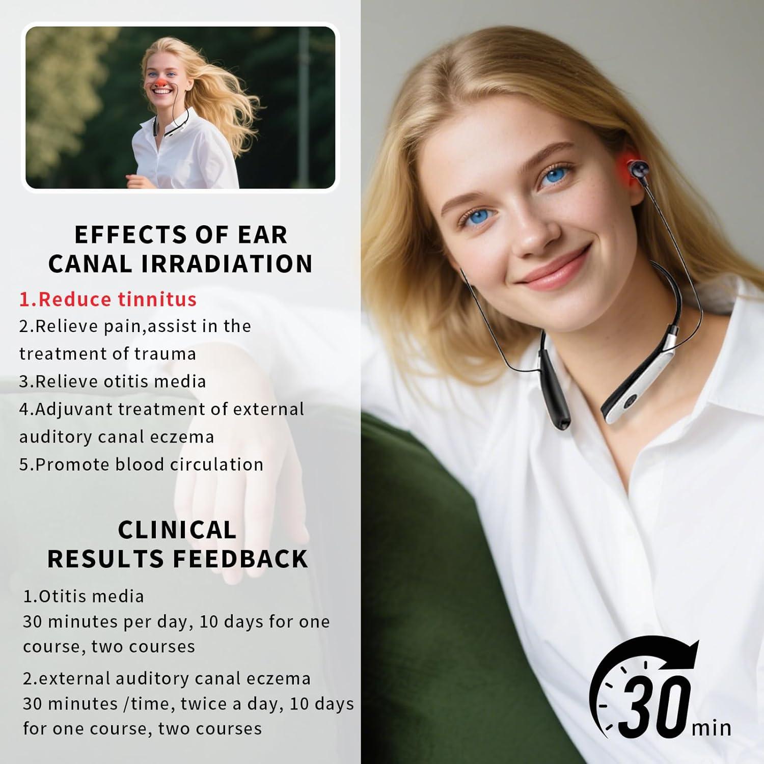 Dispositivo Terapia Luz Roja Jekohor 650nm 2 en 1 Nariz y Oídos