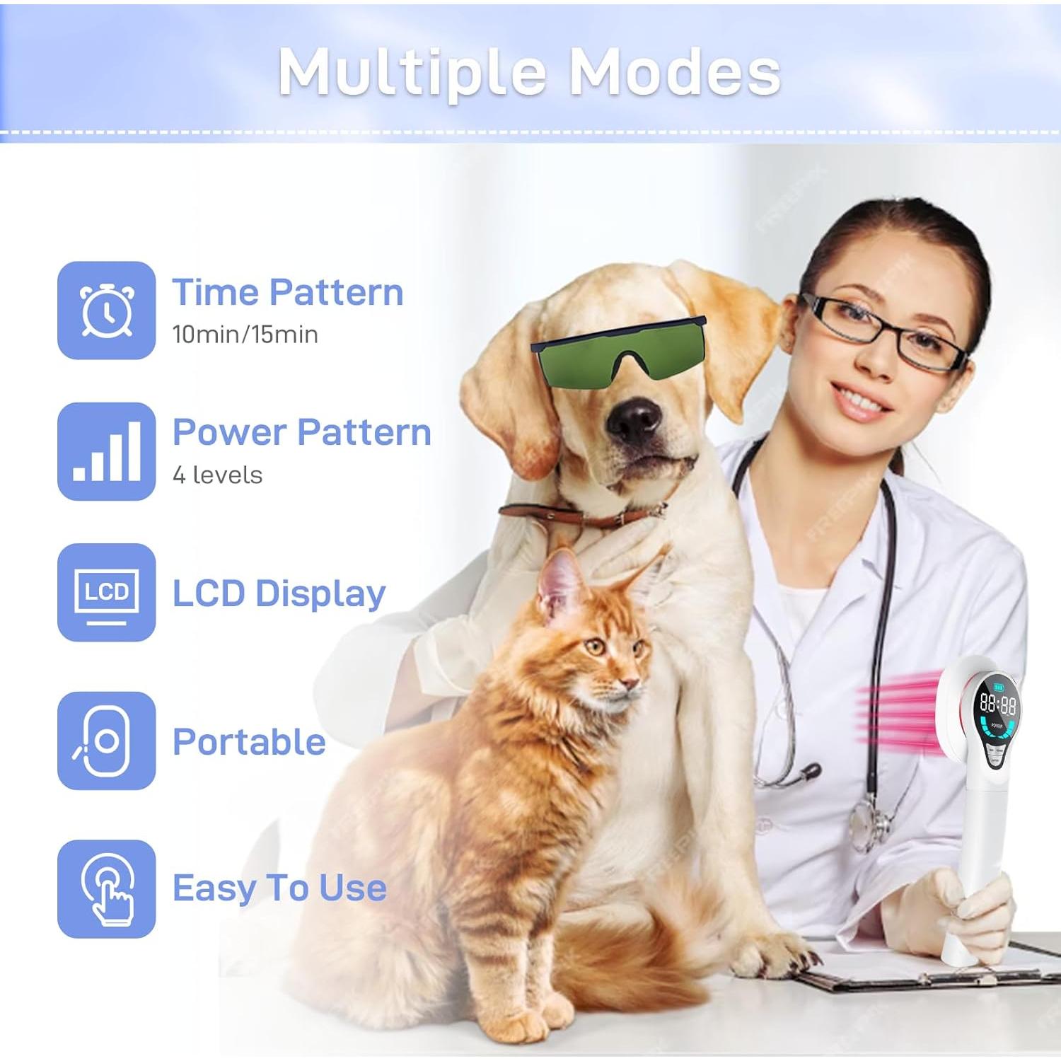 Dispositivo de Terapia Fría para Perros LASWHGDPET GDPE-WH-WM