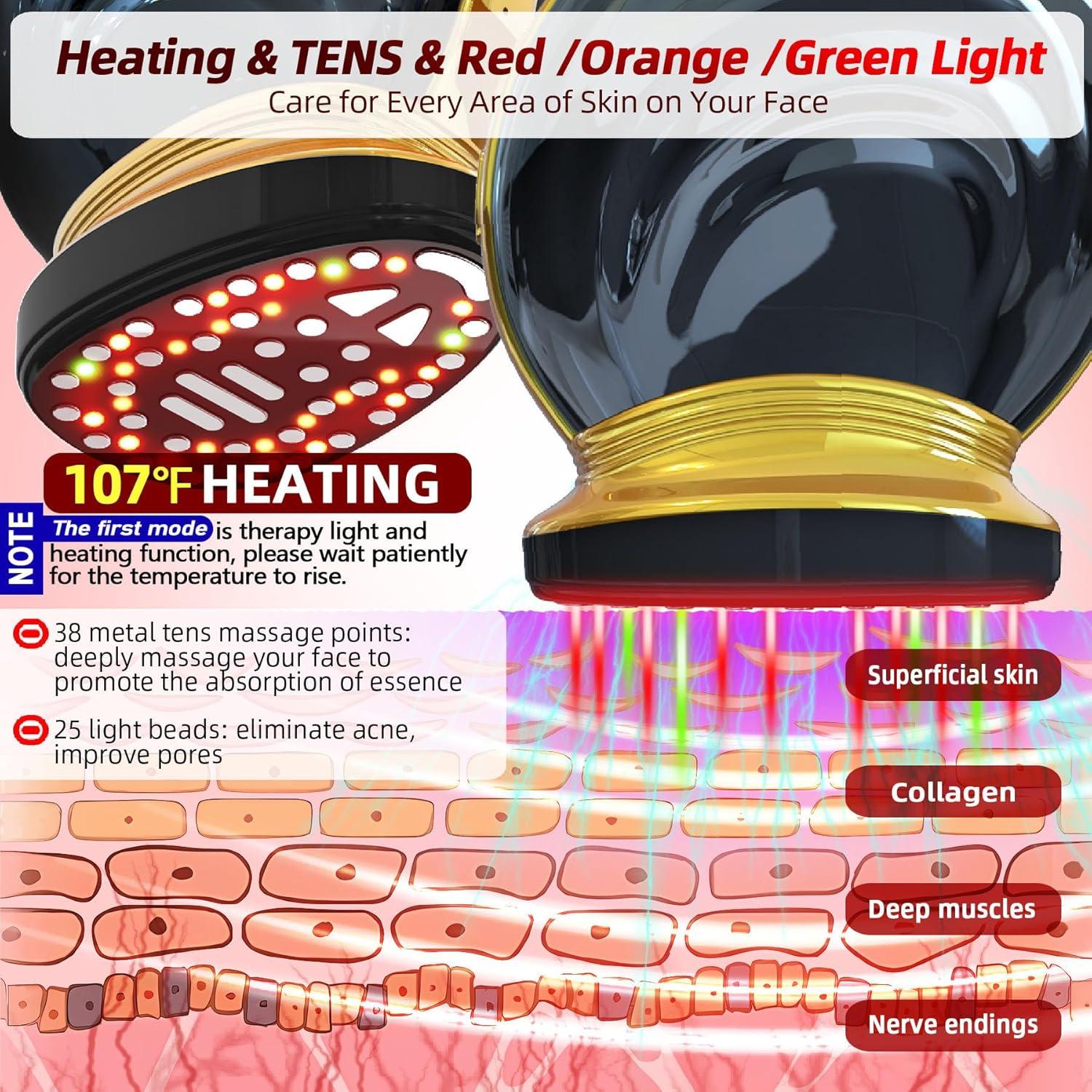 Dispositivo Facial de Microcorriente Pawfan - Terapia de Luz Roja
