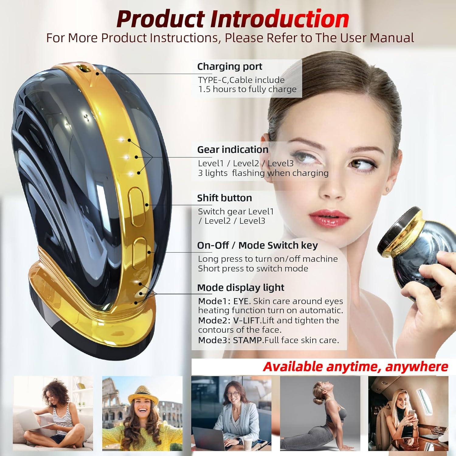 Dispositivo Facial de Microcorriente Pawfan - Terapia de Luz Roja