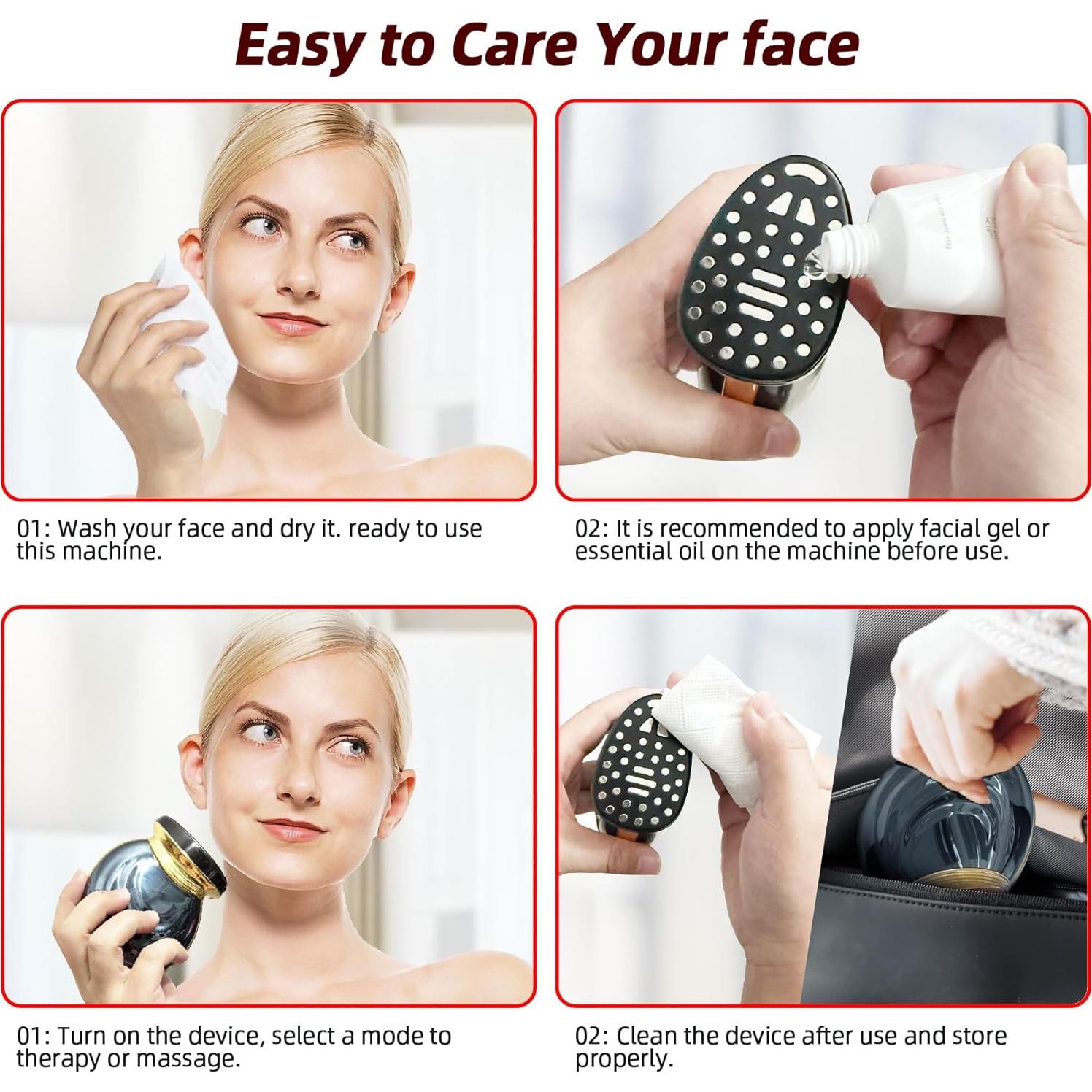 Dispositivo Facial de Microcorriente Pawfan - Terapia de Luz Roja