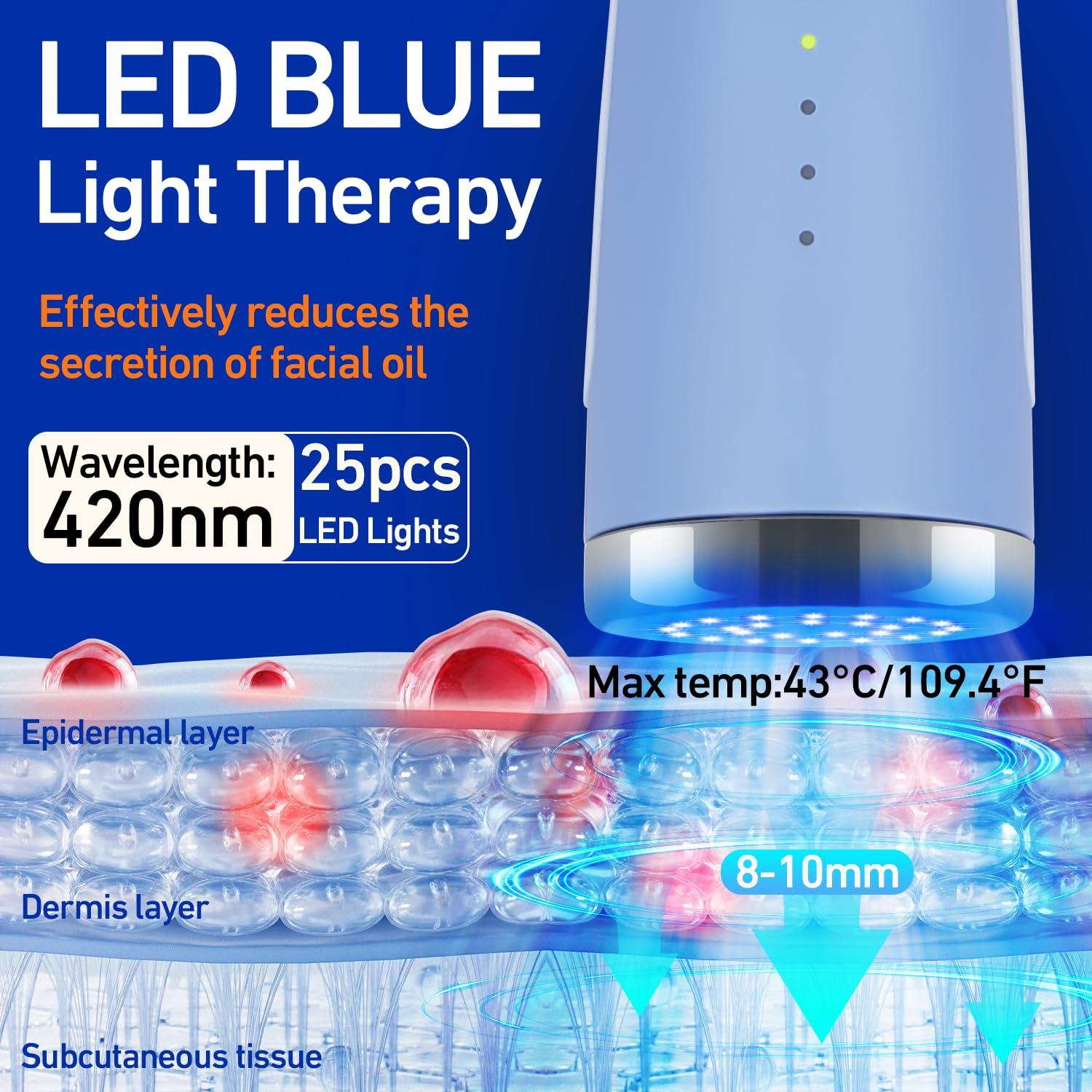 Varita Terapia Luz Azul LED XOIRMO para Acné - Compacta y Efectiva